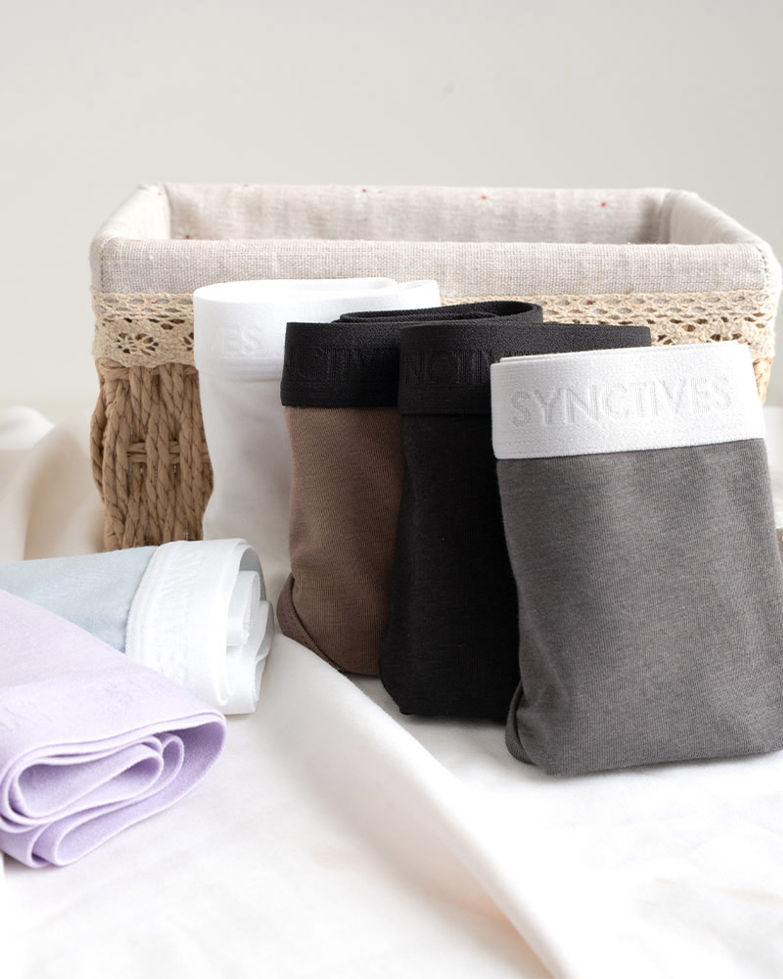 [Bamboo Cotton] Synctives Women's Hipster Panties 5-Pack 8