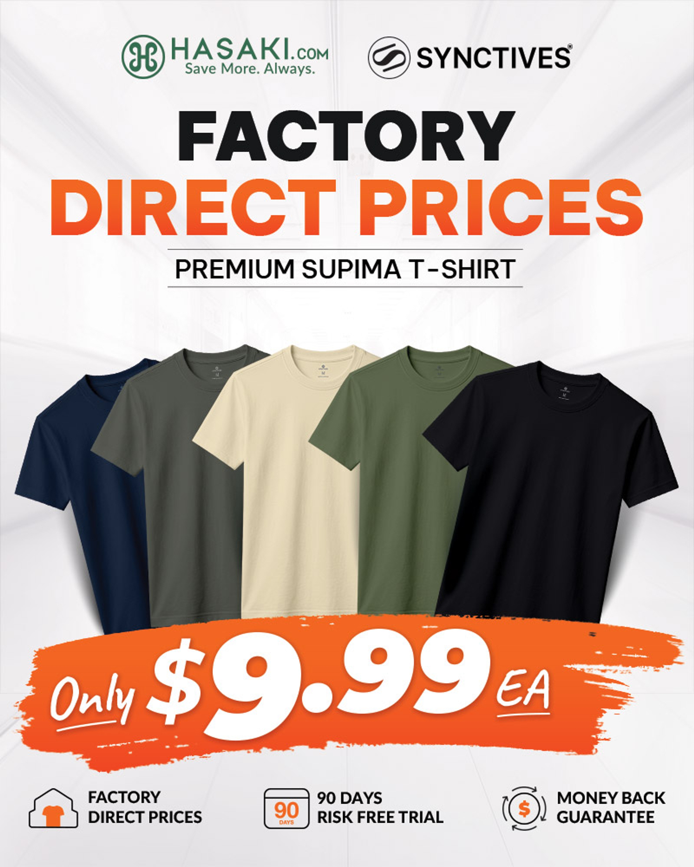 [Supima Cotton] Synctives Men's Classic Fit T-shirt 1