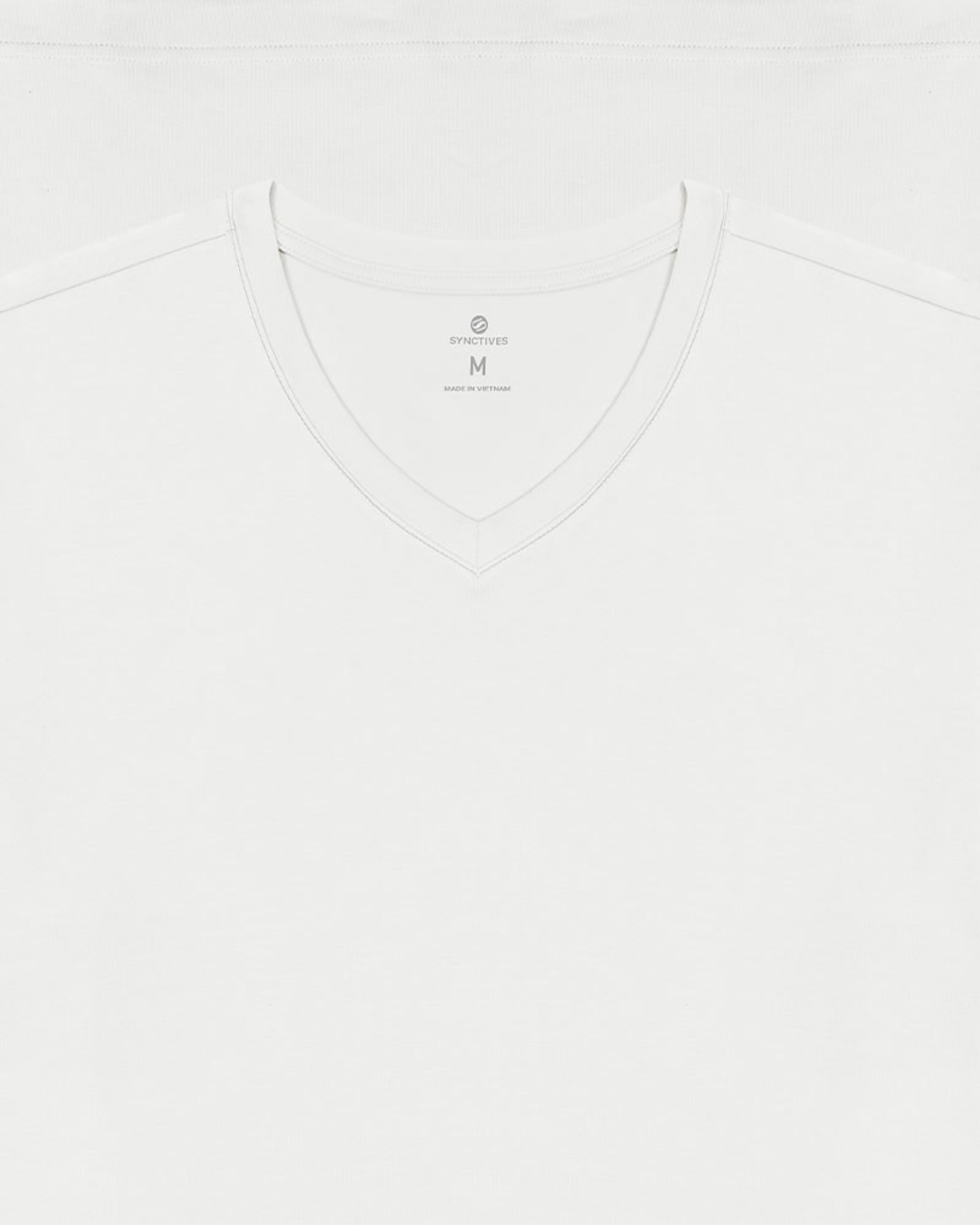 [Bamboo Cotton] Synctives Men’s Slim Fit V-Neck Undershirt 3