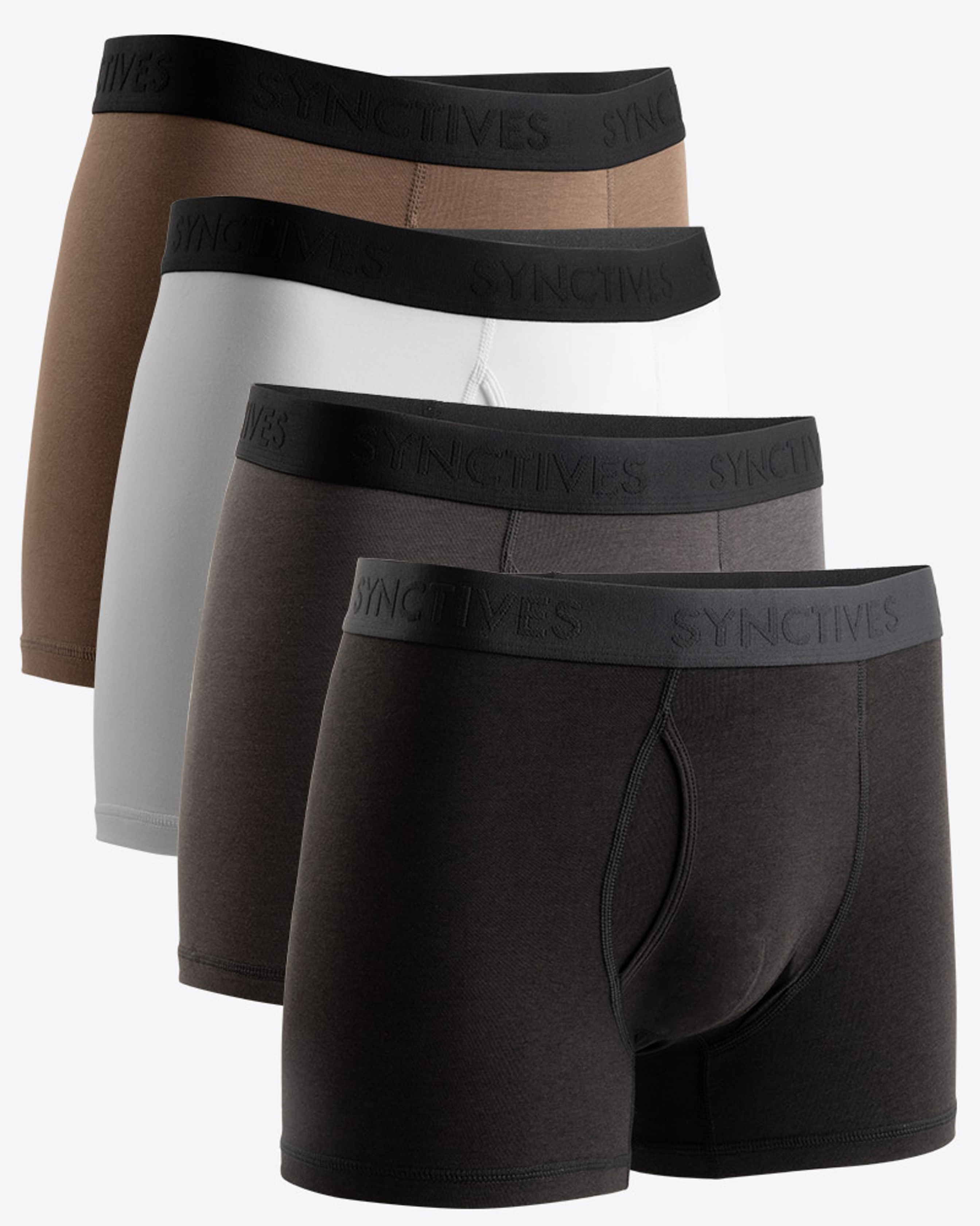 [Bamboo Cotton] Synctives Men’s Trunk Fit Underwear 4-Pack 2