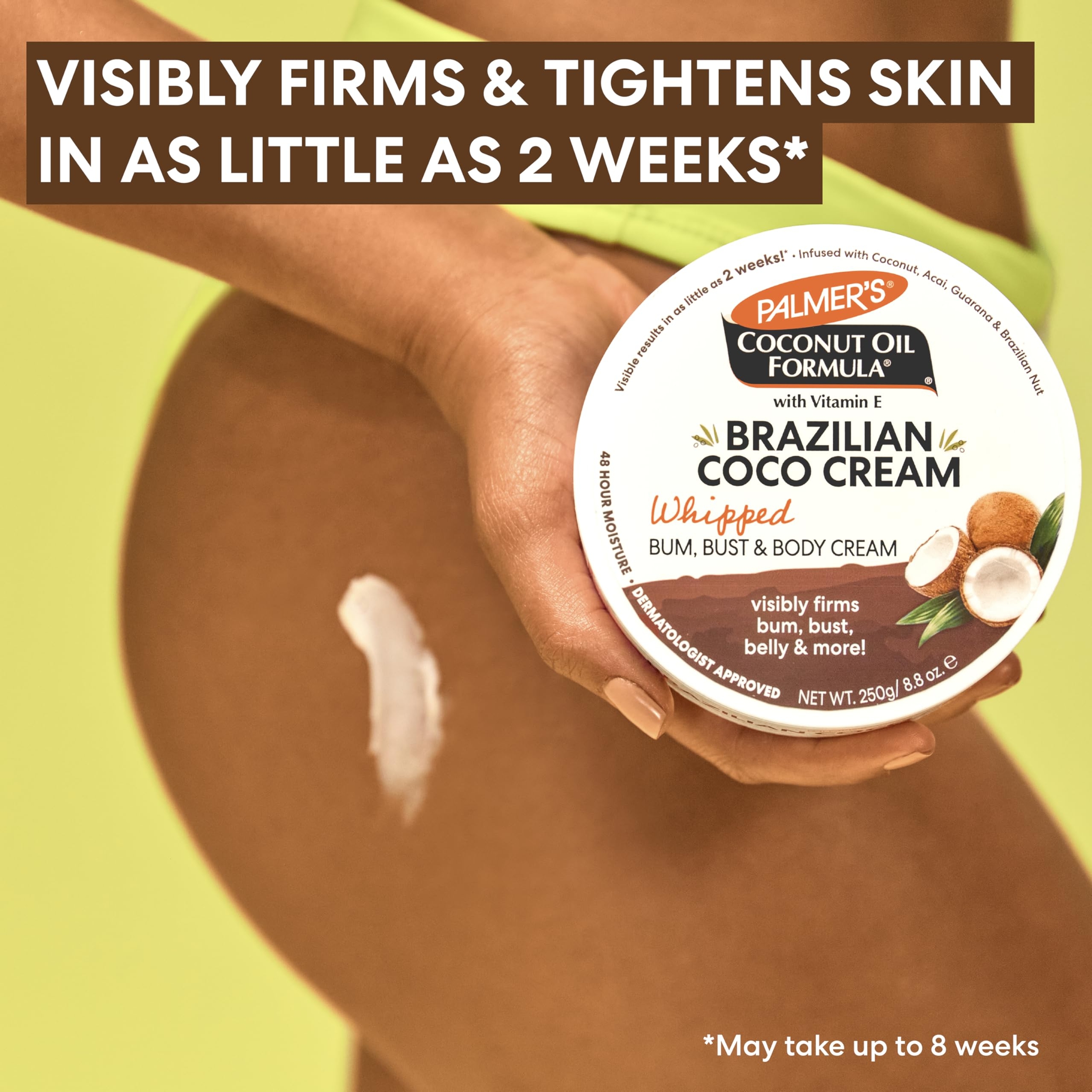 Palmer's Brazilian Coco Whipped Bum, Bust & Body Cream 8.8 fl.oz - 48H Moisture, Helps Tighten & Firm Skin 2