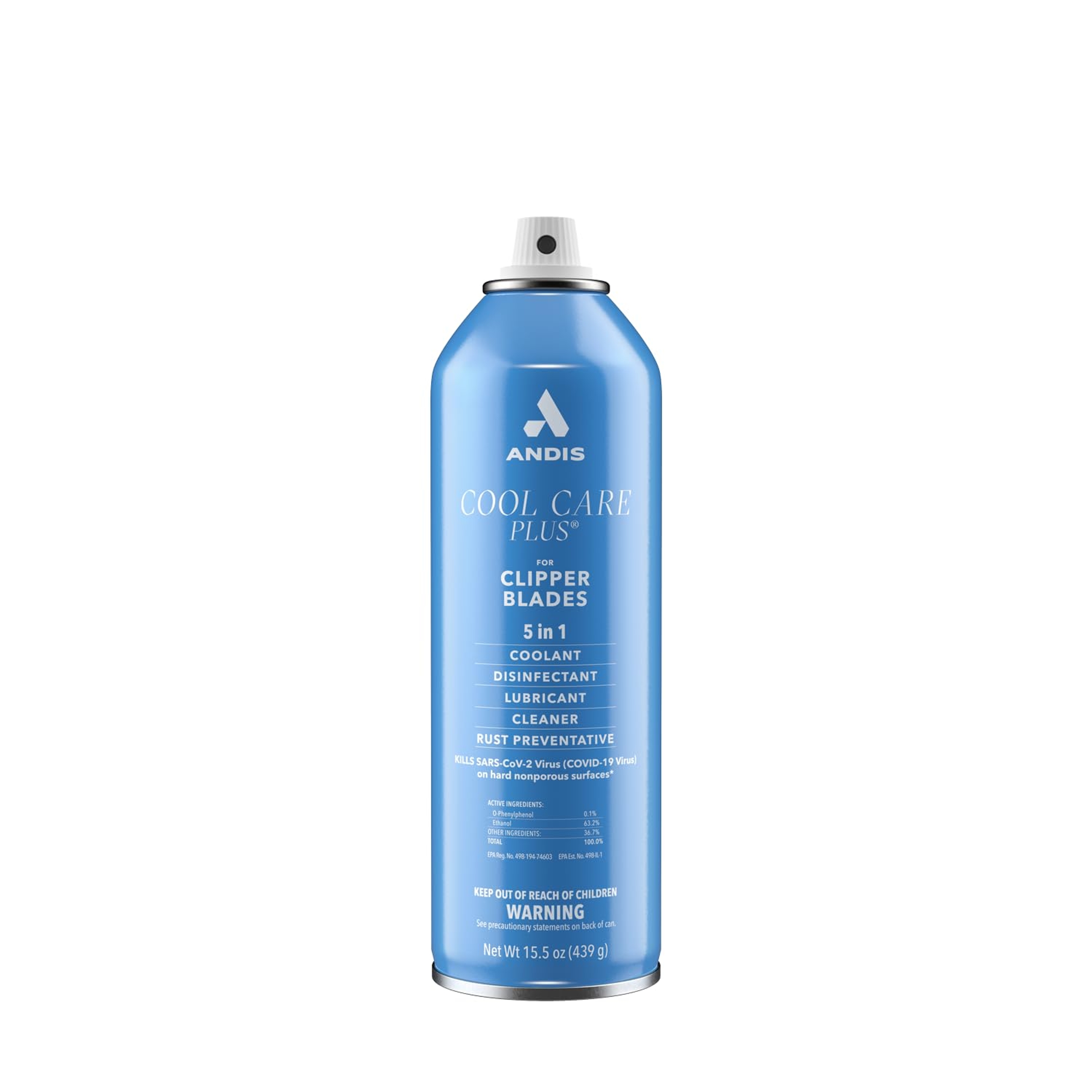 Andis Cool Care Plus 5-in-1 Clipper Spray 15.5 oz - for Blade Care & Treatment 6