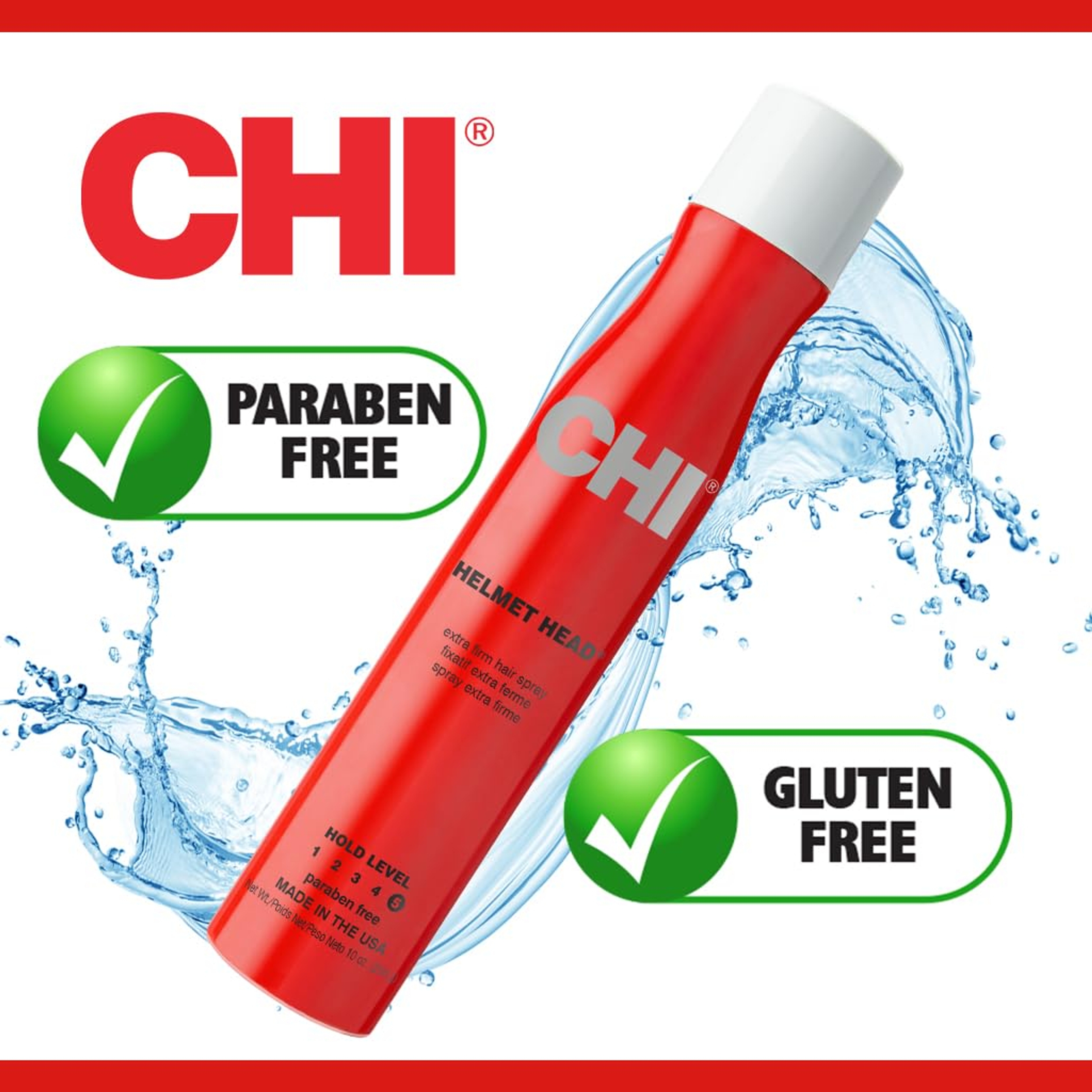 CHI Helmet Head Hair Spray 10 oz - Extra Firm Hold for Long-Lasting Control, Fast-Drying 3