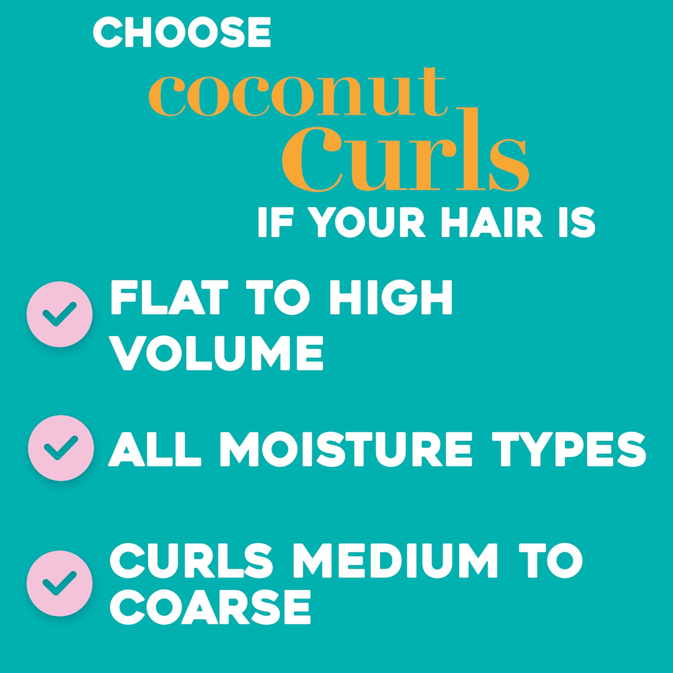 OGX Coconut Curls Decadent Creamy Mousse 7.9 oz - Lightweight Hydrating Mousse for Thick, Curly Hair 4