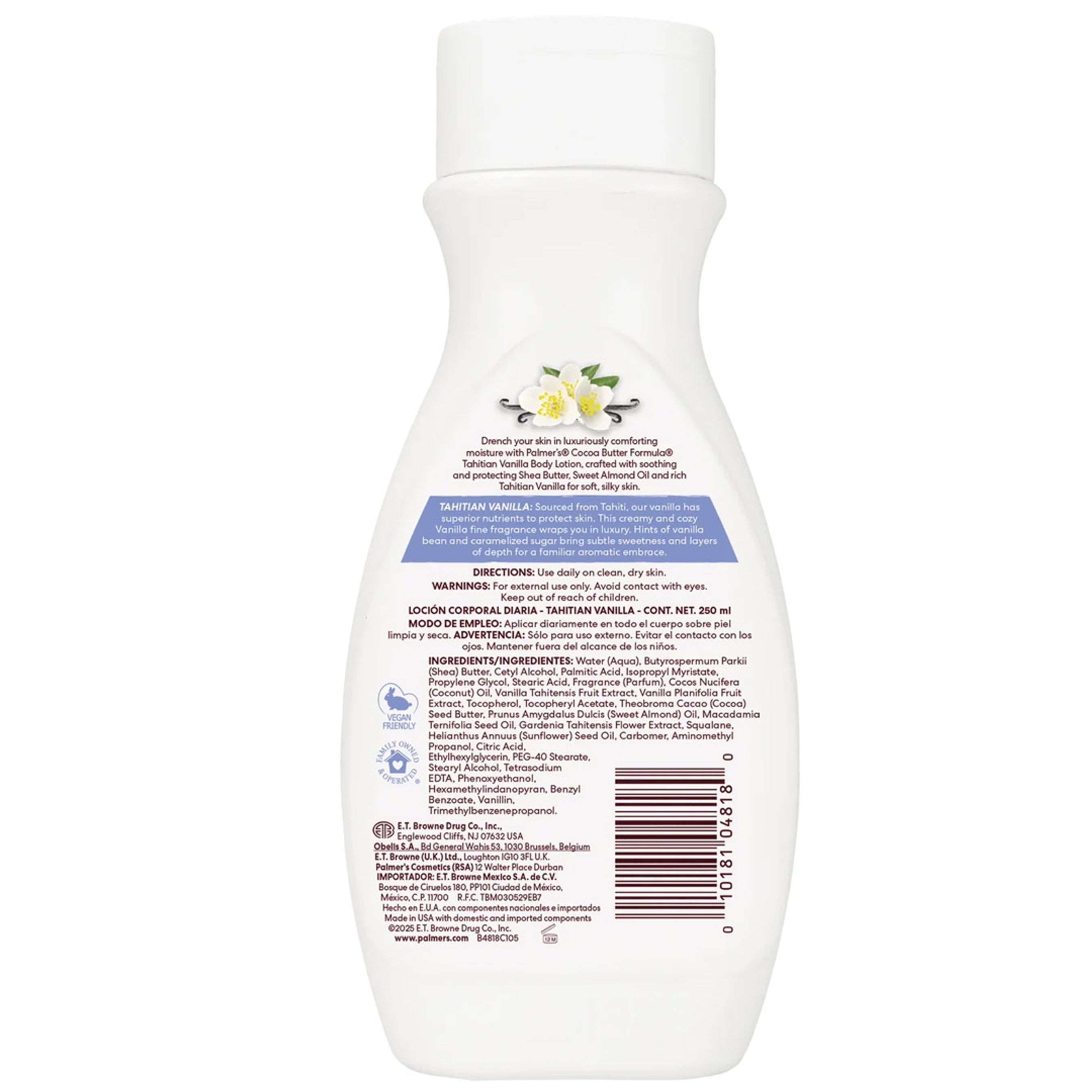 Palmer's Tahitian Vanilla Moisture Drenching Body Lotion 8.5 fl.oz - Daily Moisturizer for Dry Skin with Shea & Cocoa Butter 7