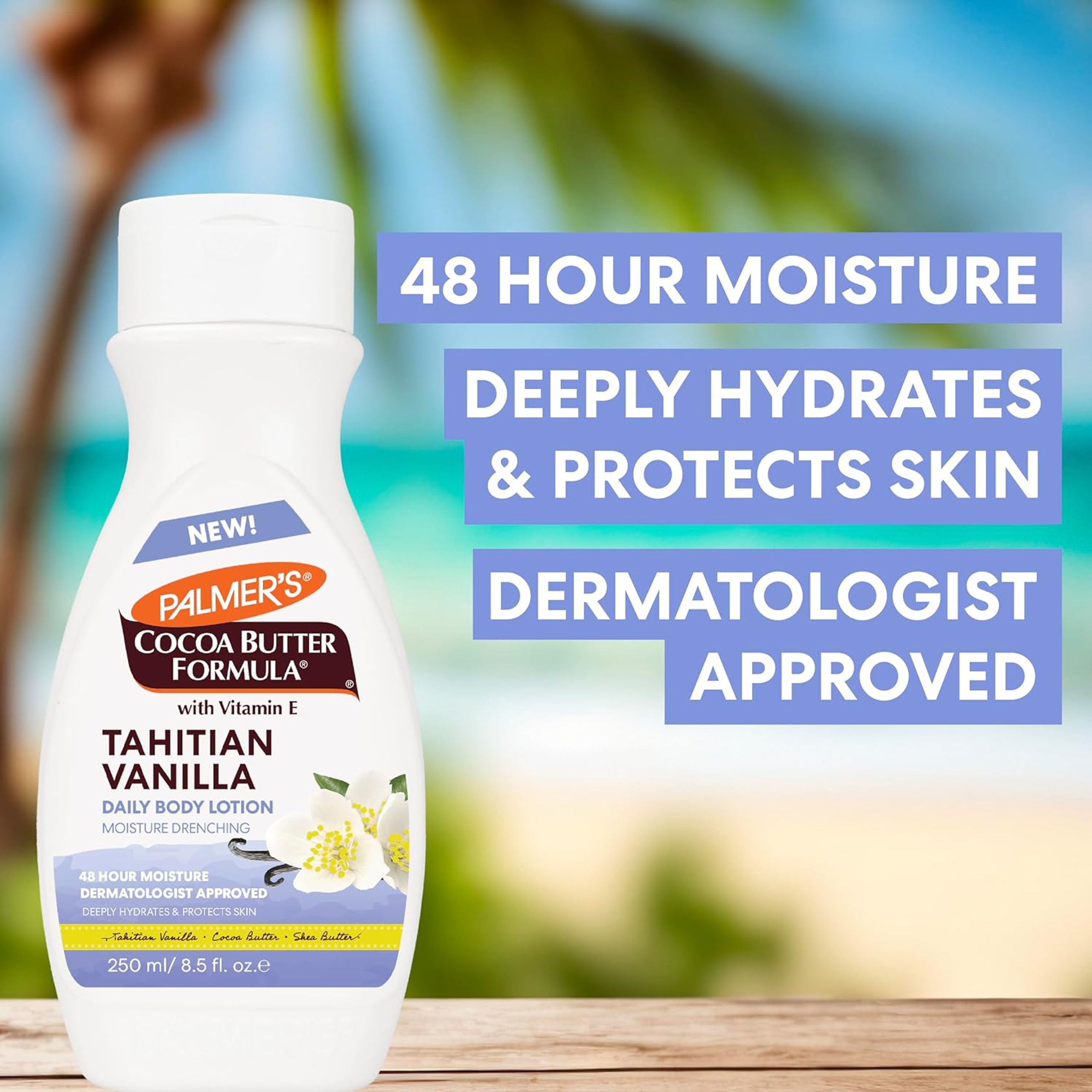 Palmer's Tahitian Vanilla Moisture Drenching Body Lotion 8.5 fl.oz - Daily Moisturizer for Dry Skin with Shea & Cocoa Butter 4