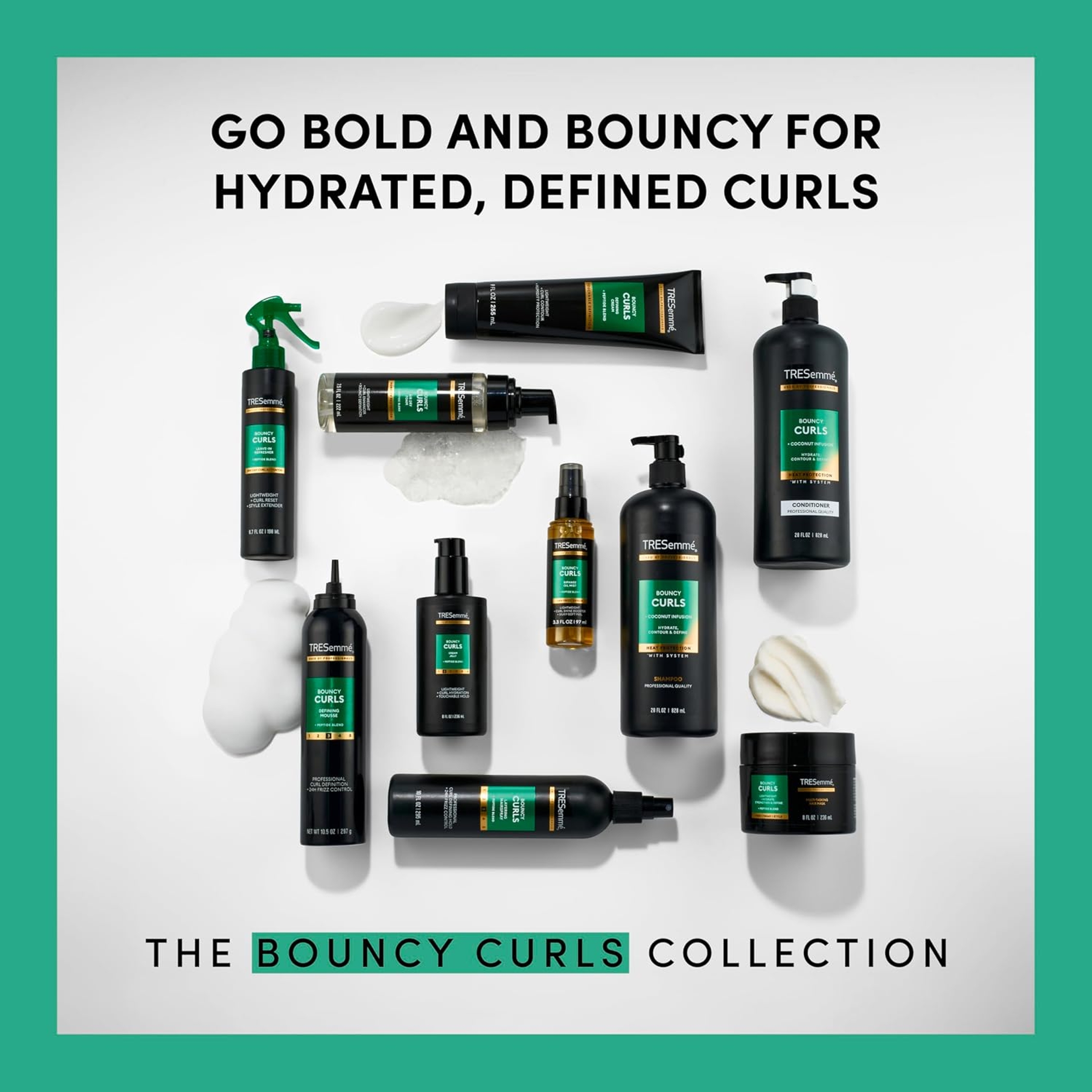 TRESemmé Bouncy Curls Air Dry Foam 7.5 fl.oz - Lightweight, Curl Enhancer, Bouncy Definition For Curly Hair 7