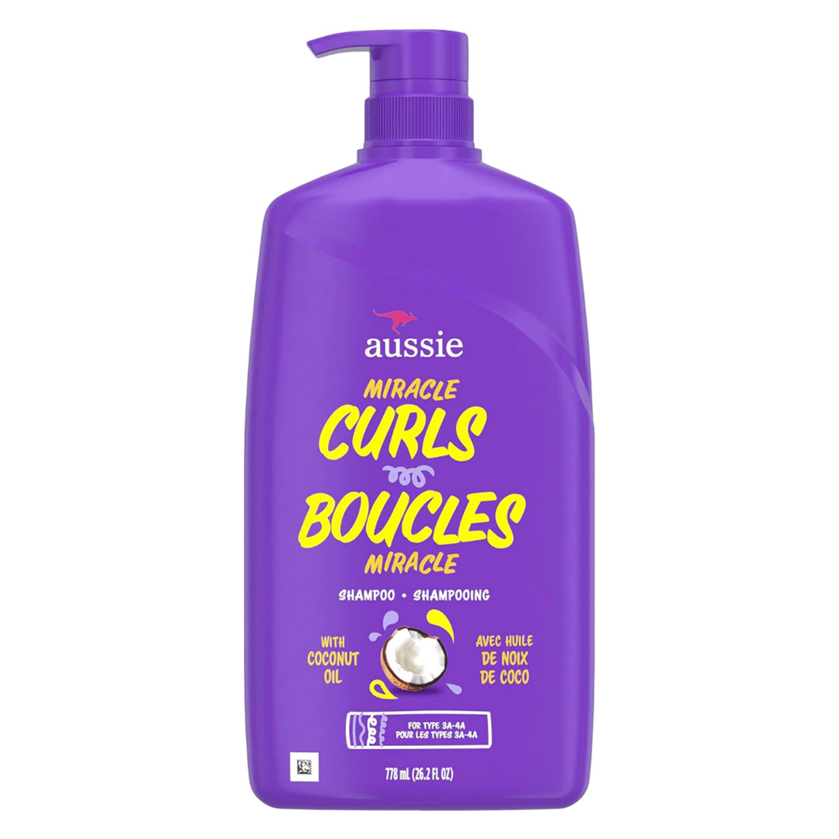 Aussie Miracle Curls Shampoo 26.2 fl.oz - Gently Cleanses Curly Hair with Coconut Oil, Paraben-Free 1