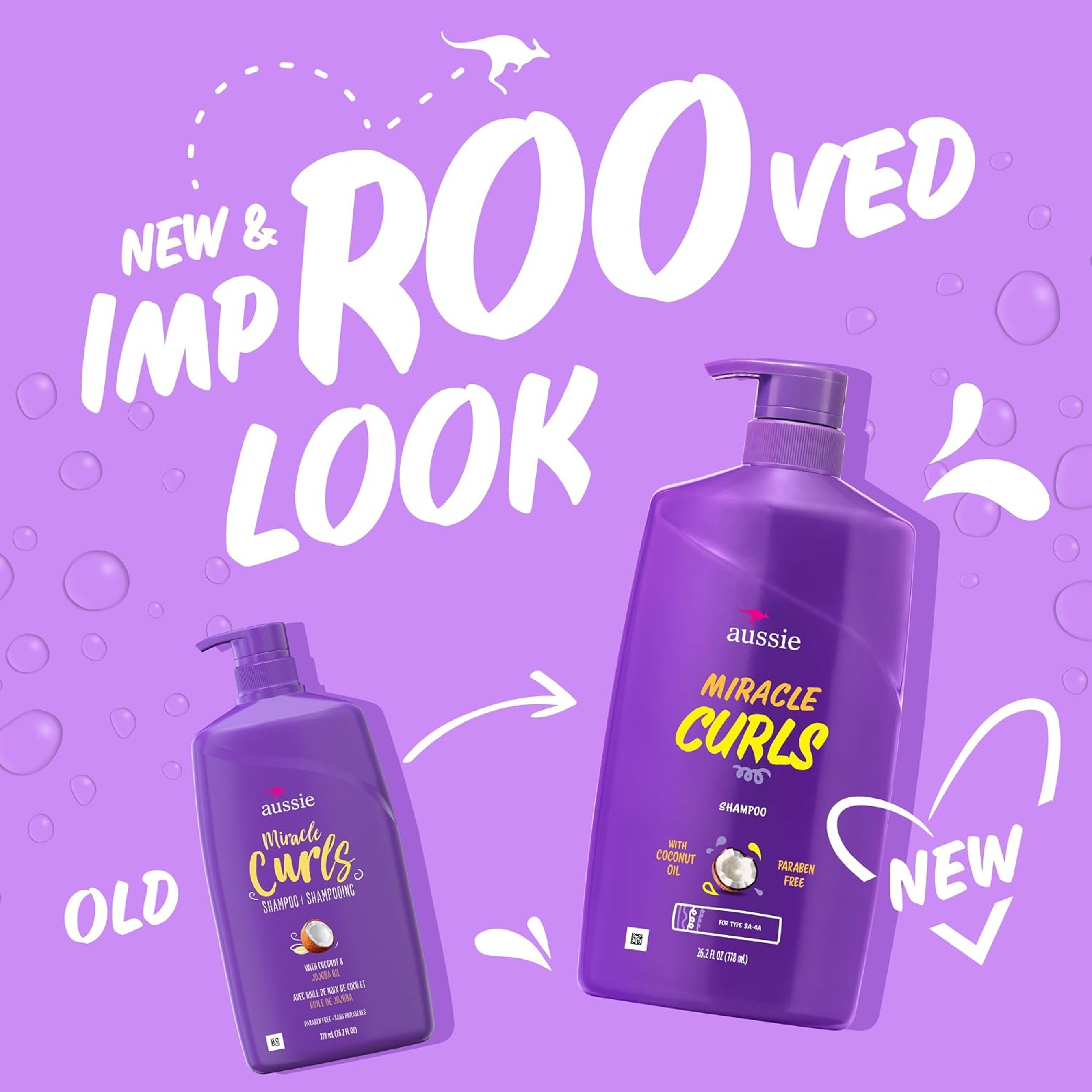 Aussie Miracle Curls Shampoo 26.2 fl.oz - Gently Cleanses Curly Hair with Coconut Oil, Paraben-Free 2