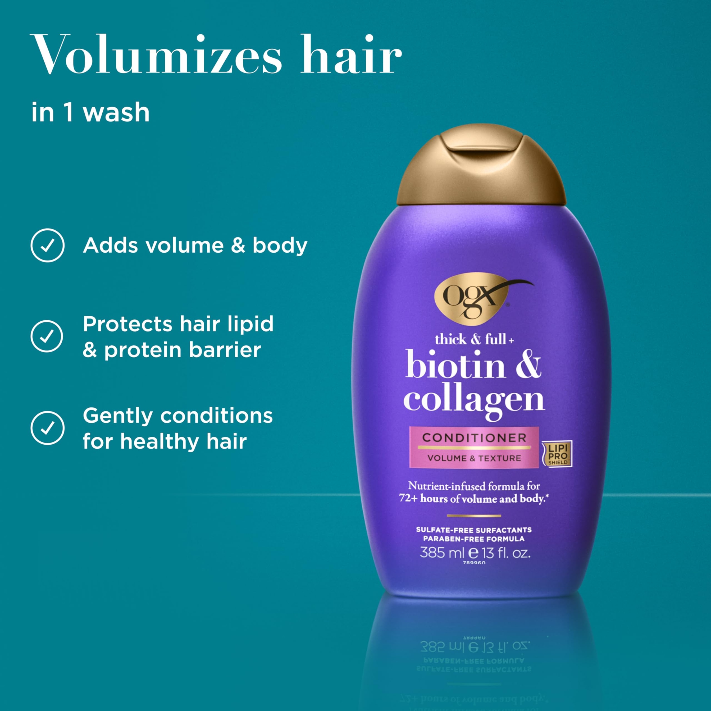 OGX Biotin & Collagen Conditioner 13 fl.oz - Gives Hair 72+ Hours of Volume & Body 3