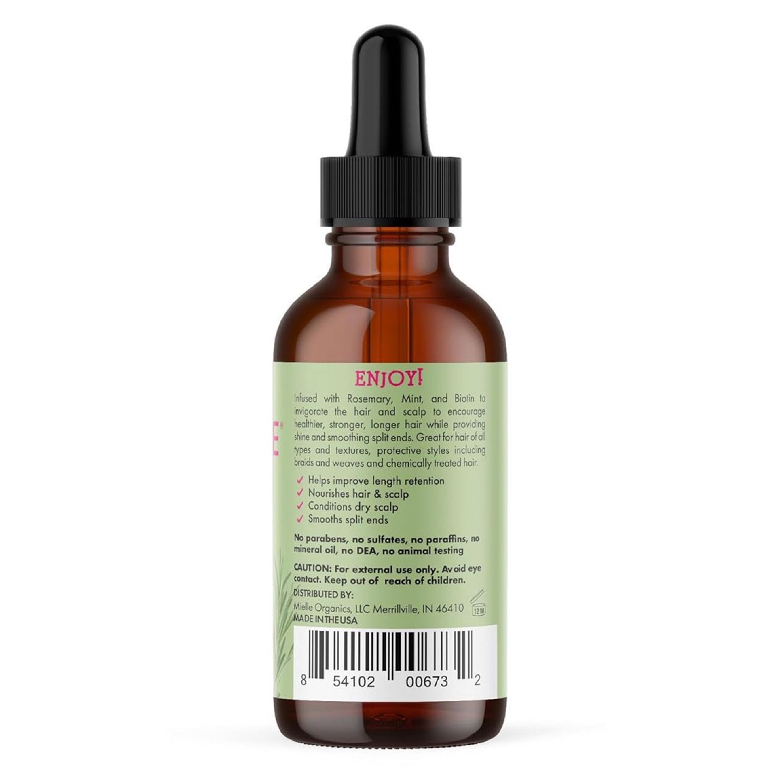 Mielle Rosemary Mint Scalp & Hair Strengthening Oil 2 oz - Infused with Biotin & Encourages Longer, Healthier Hair 7