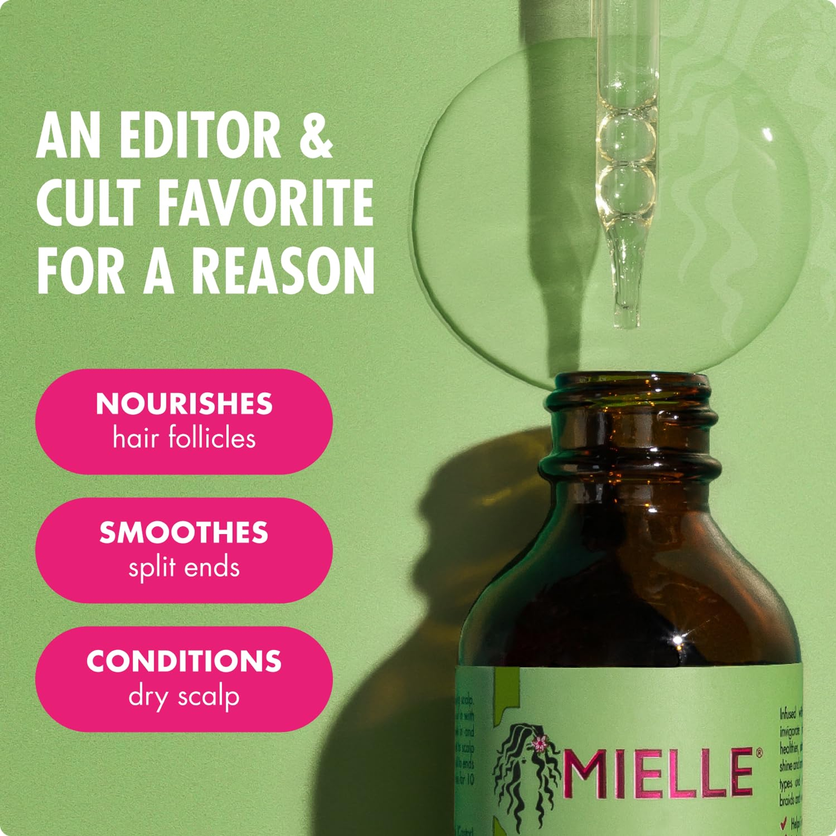 Mielle Rosemary Mint Scalp & Hair Strengthening Oil 2 oz - Infused with Biotin & Encourages Longer, Healthier Hair 3