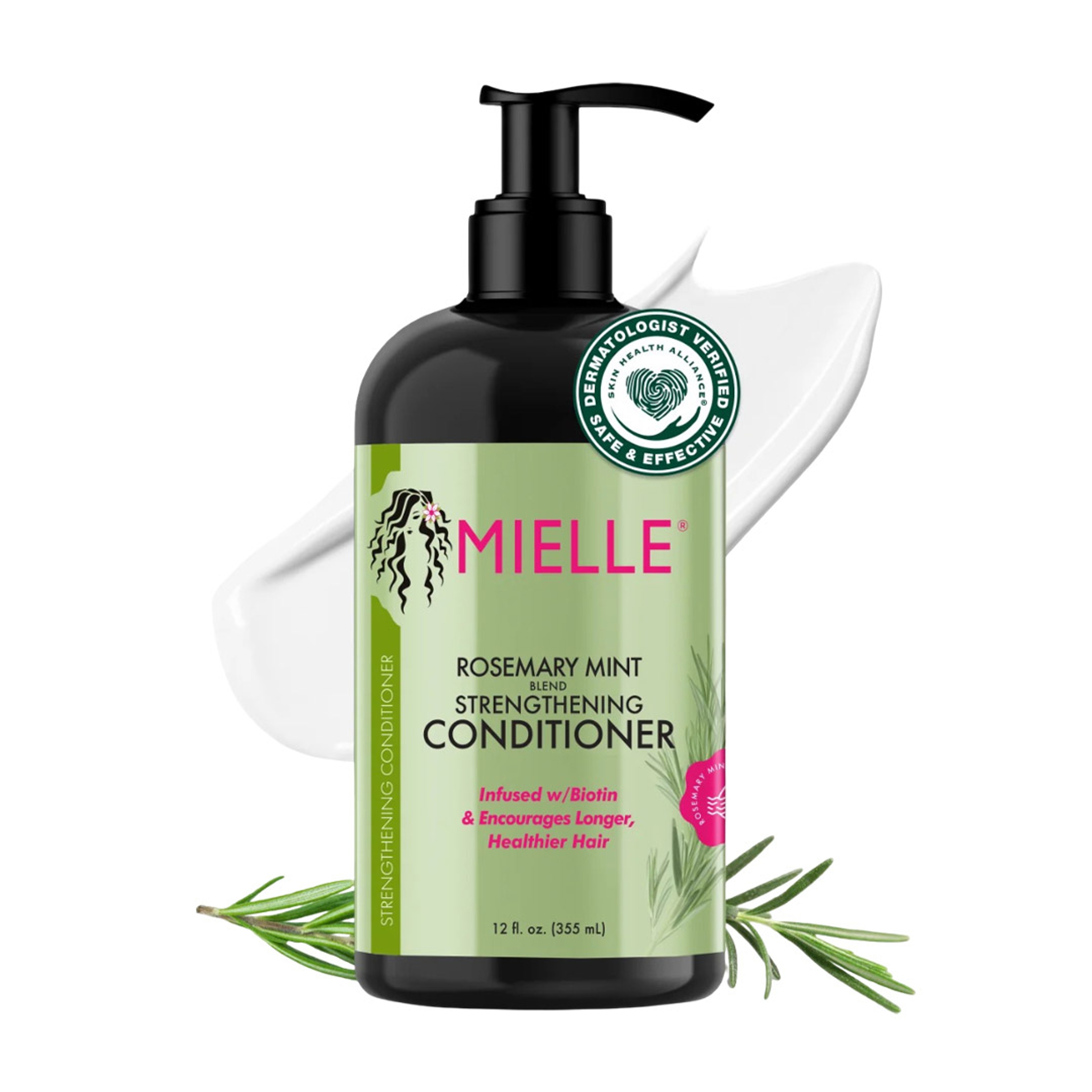 Mielle Rosemary Mint Strengthening Conditioner 12 fl.oz - Biotin Infused Detangling & Hydrating Conditioner 1