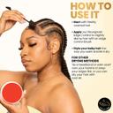 Bask & Lather Strong Hold Edge Control Gel 5.3 oz - Long-Lasting, Non-Flaking, No White Cast for All Hair Types 4