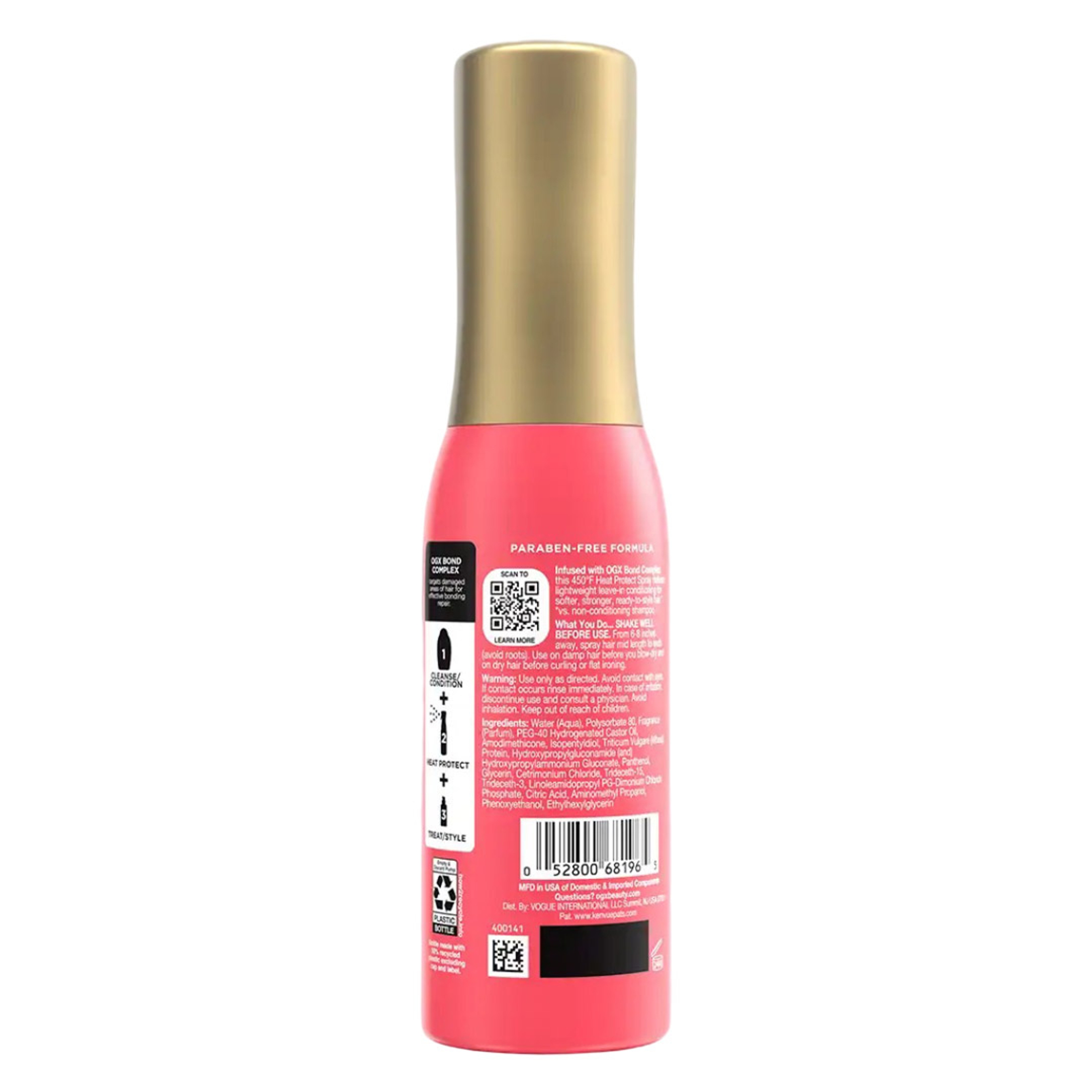 OGX Bond Protein Repair 450°F Heat Protect Spray 6.5 fl.oz - Weightless Repair Mist for All Hair Types, Preps Hair for Styling 7