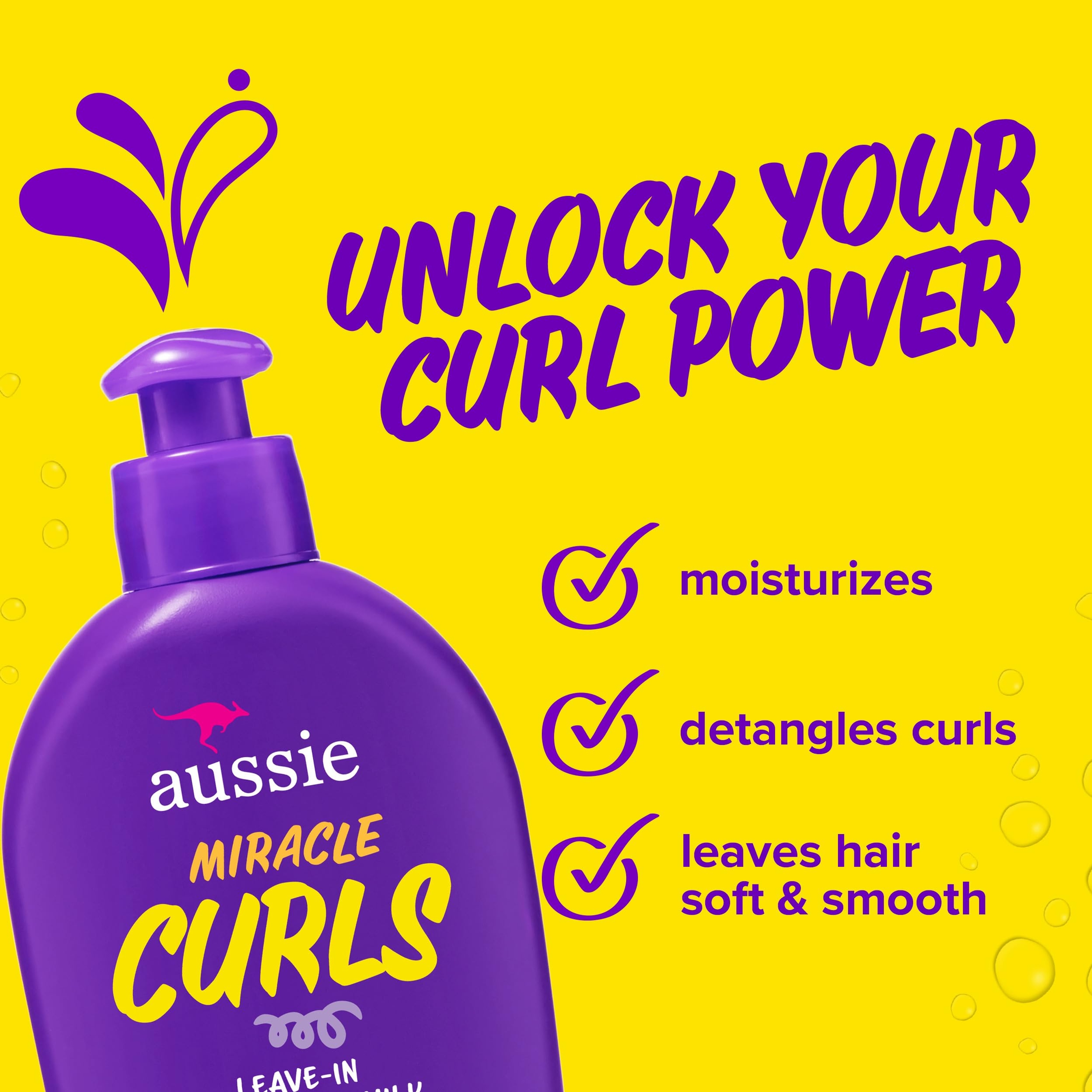 Aussie Miracle Curls Leave-in Detangling Milk 6.7 fl.oz - Paraben-Free Detangling Milk Treatment  with Coconut Oil 3