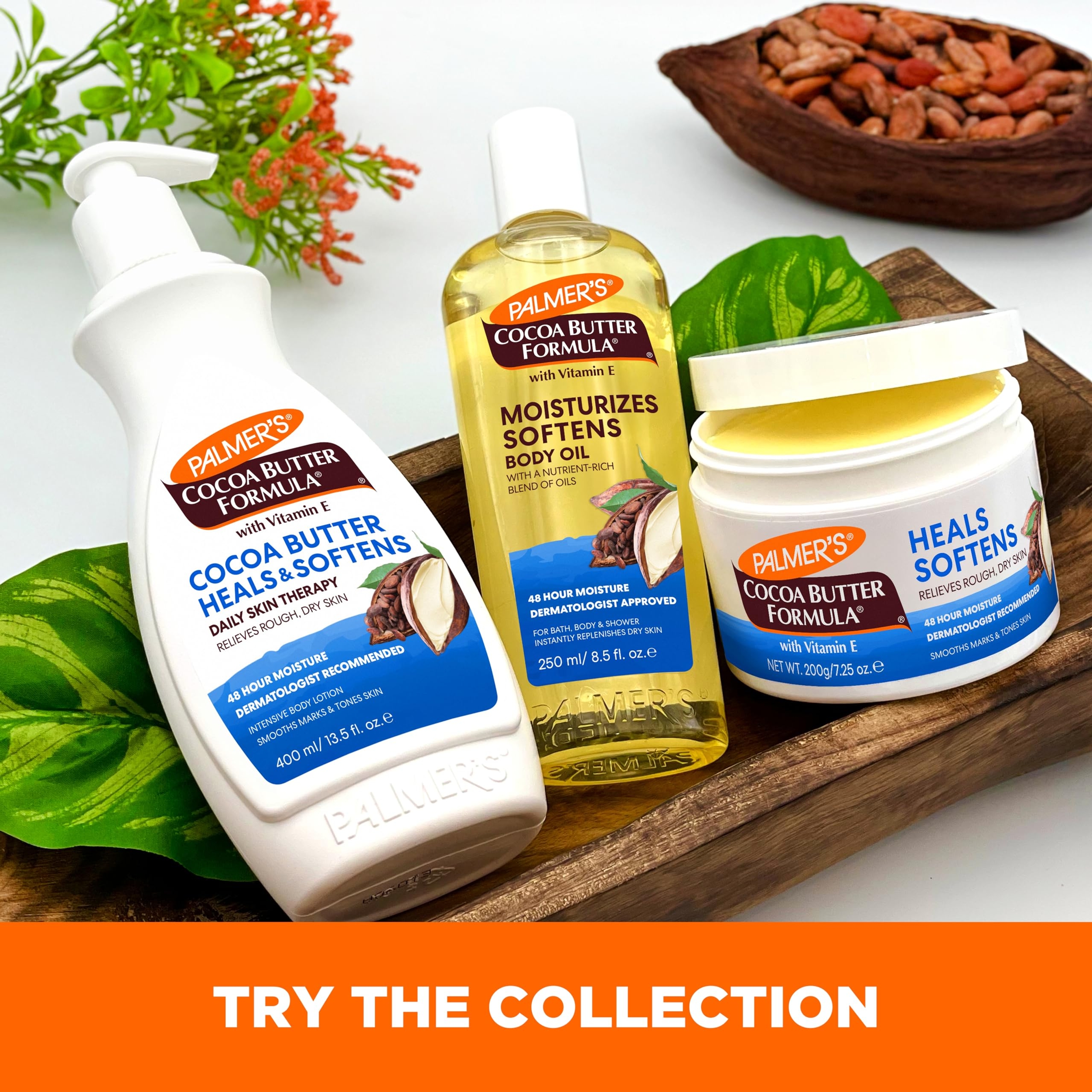 Palmer's Cocoa Butter Heals & Softens Solid Body Lotion 7.25 oz - Body Moisturizer with Vitamin E for Dry Skin 8