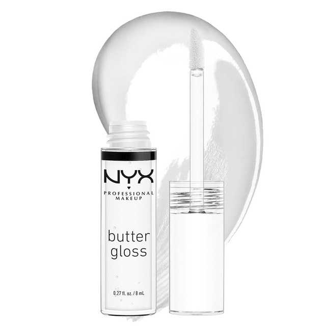 NYX Professional Makeup Butter Gloss Lip Gloss, Sugar Glass, 0.27 fl.oz - Non-Sticky & Shiny Vegan Lip Makeup