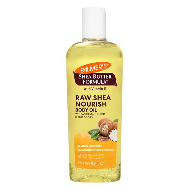 Palmer's Raw Shea Nourish Body Oil 8.5 fl.oz - Deep Body Moisturizer to Soothe & Nourish Dry, Sensitive Skin