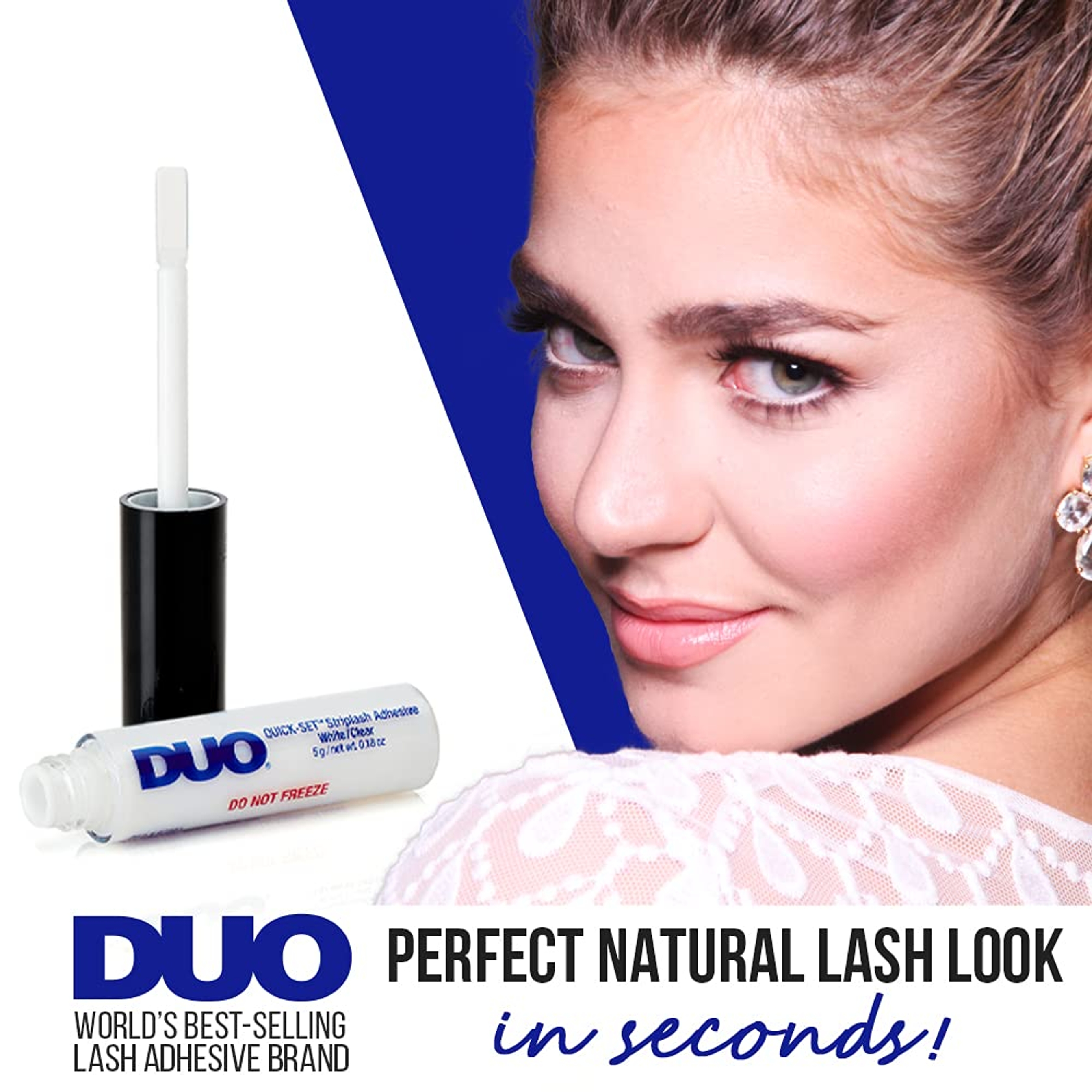 Ardell DUO Quick-Set Striplash Adhesive, Clear, 0.18 oz - Fast-Drying Waterproof Eyelash Glue with Long-Lasting Hold 2