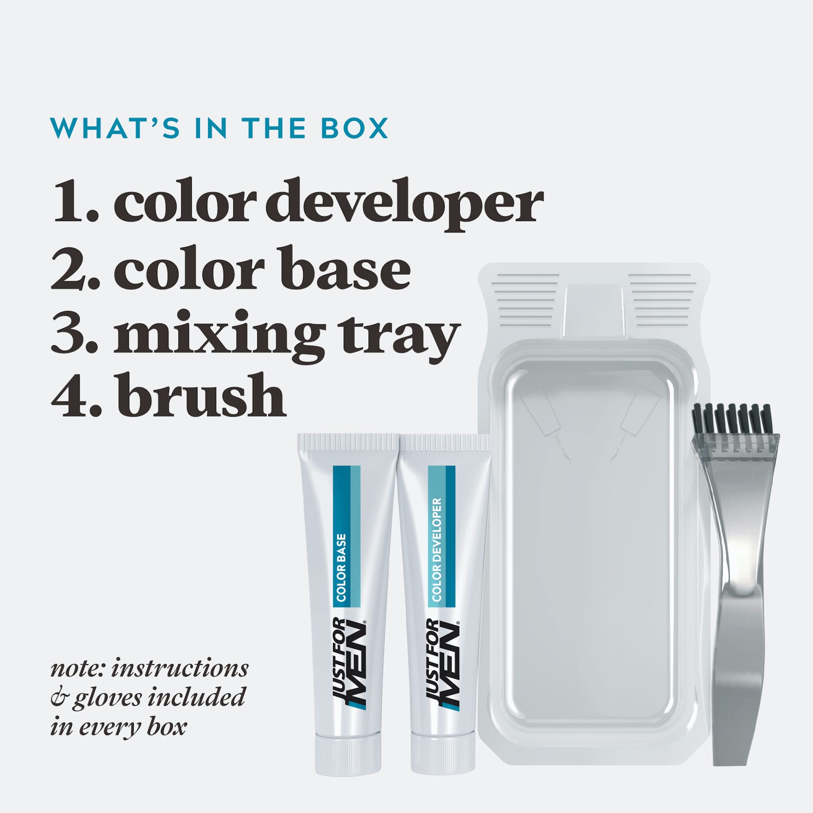 Just For Men Mustache & Beard Coloring, Jet Black, 1 Count - with Biotin, Aloe & Coconut Oil for Gray Hair, Brush Included 3