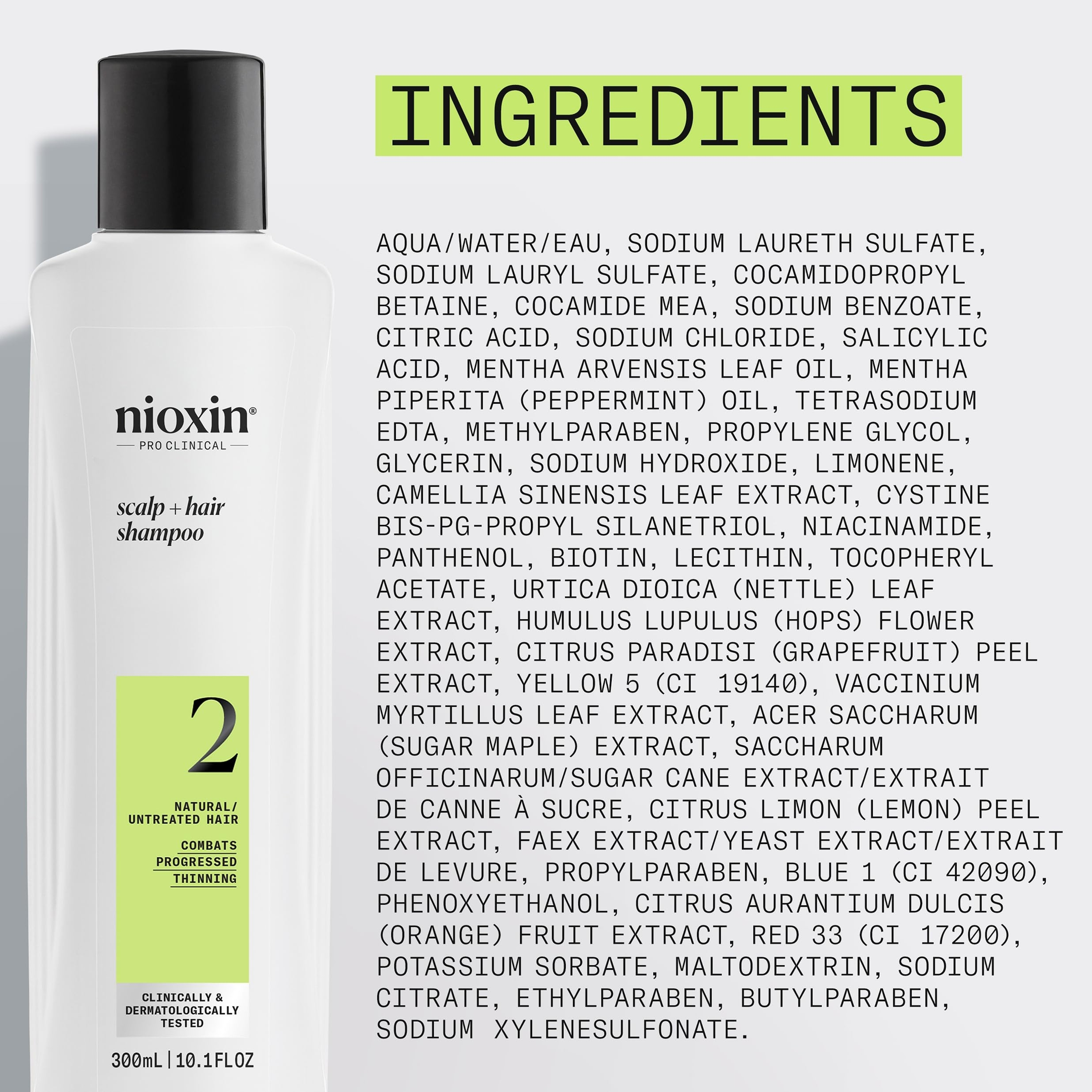 Nioxin System 2 Shampoo 10.1 fl.oz - Cleanse & Boost Density for Natural Hair with Progressed Thinning 8