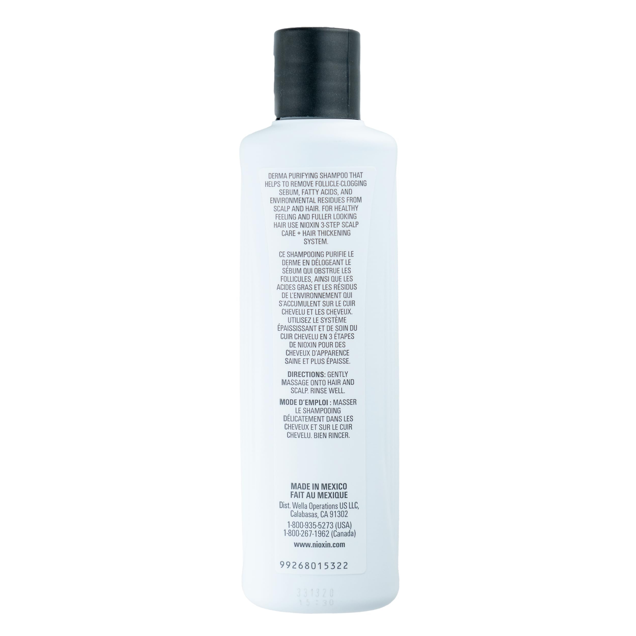 Nioxin System 2 Shampoo 10.1 fl.oz - Cleanse & Boost Density for Natural Hair with Progressed Thinning 10