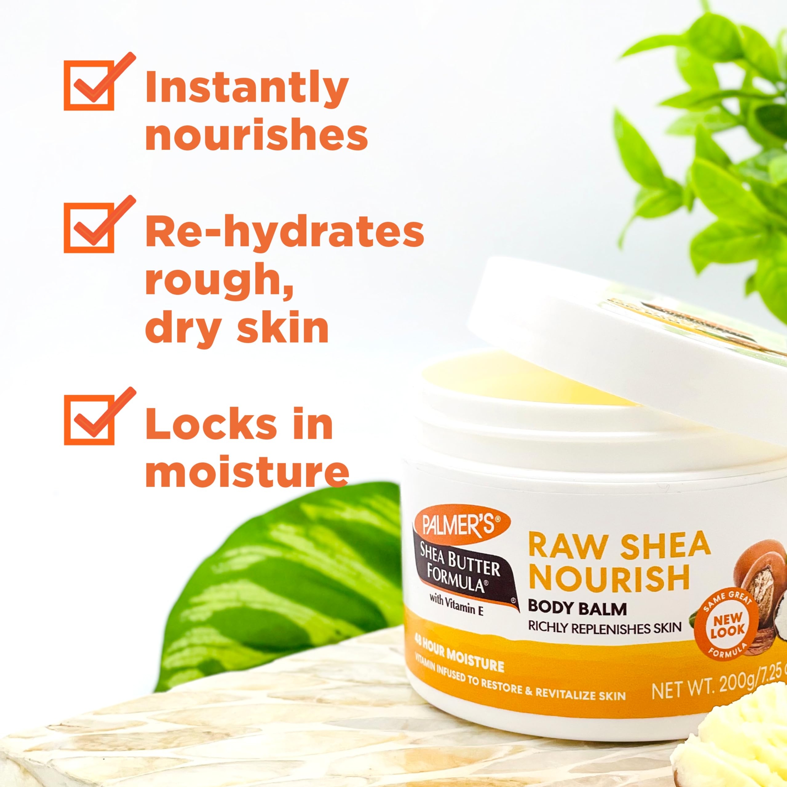Palmer's Raw Shea Nourish Body Balm 7.25 oz - 48H Moisture, Soothing & Nourishing Body Moisturizer for Rough Skin 3