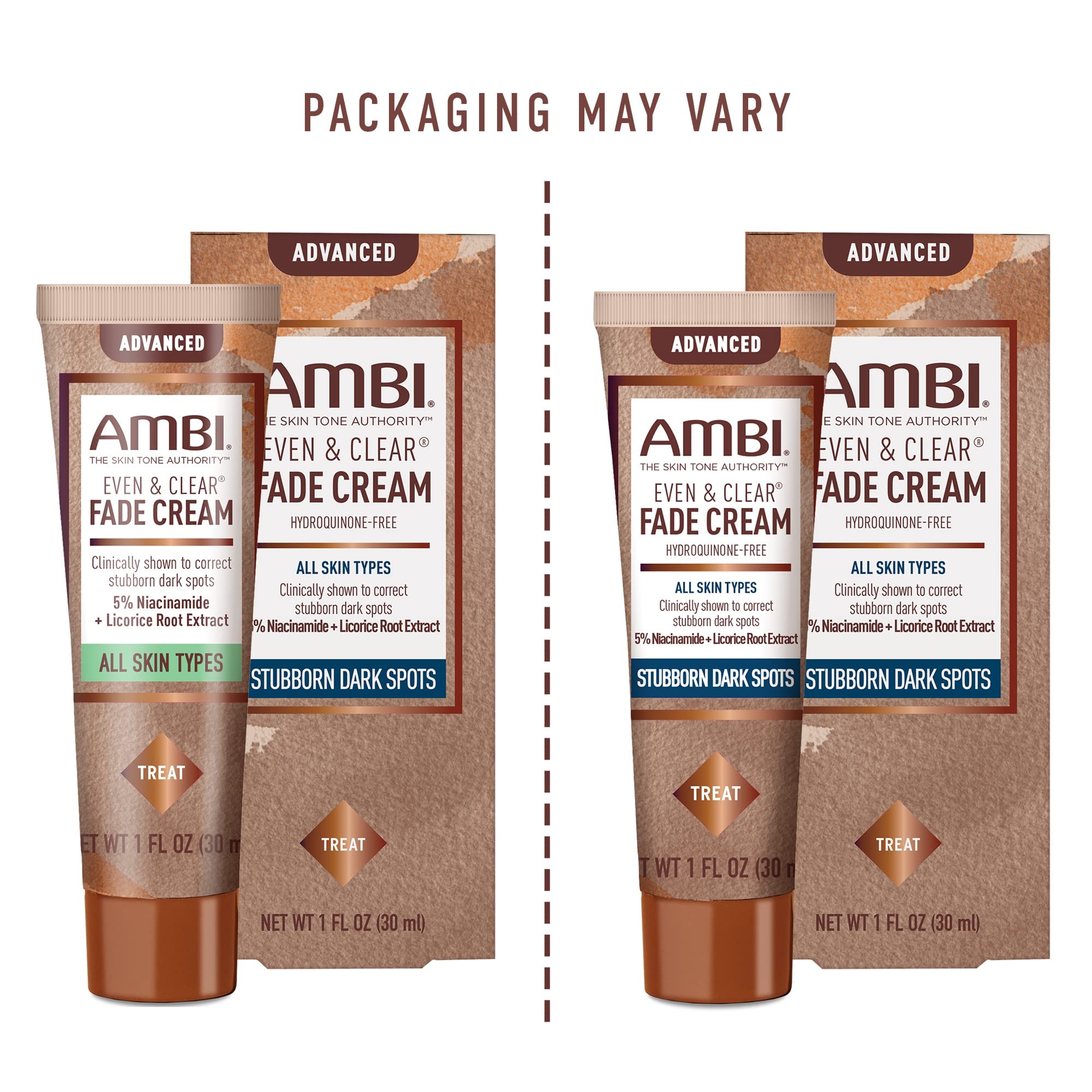 Ambi Even & Clear Advanced Fade Cream 1 fl.oz - Hydroquinone-Free, Stubborn Dark Spot Corrector 6