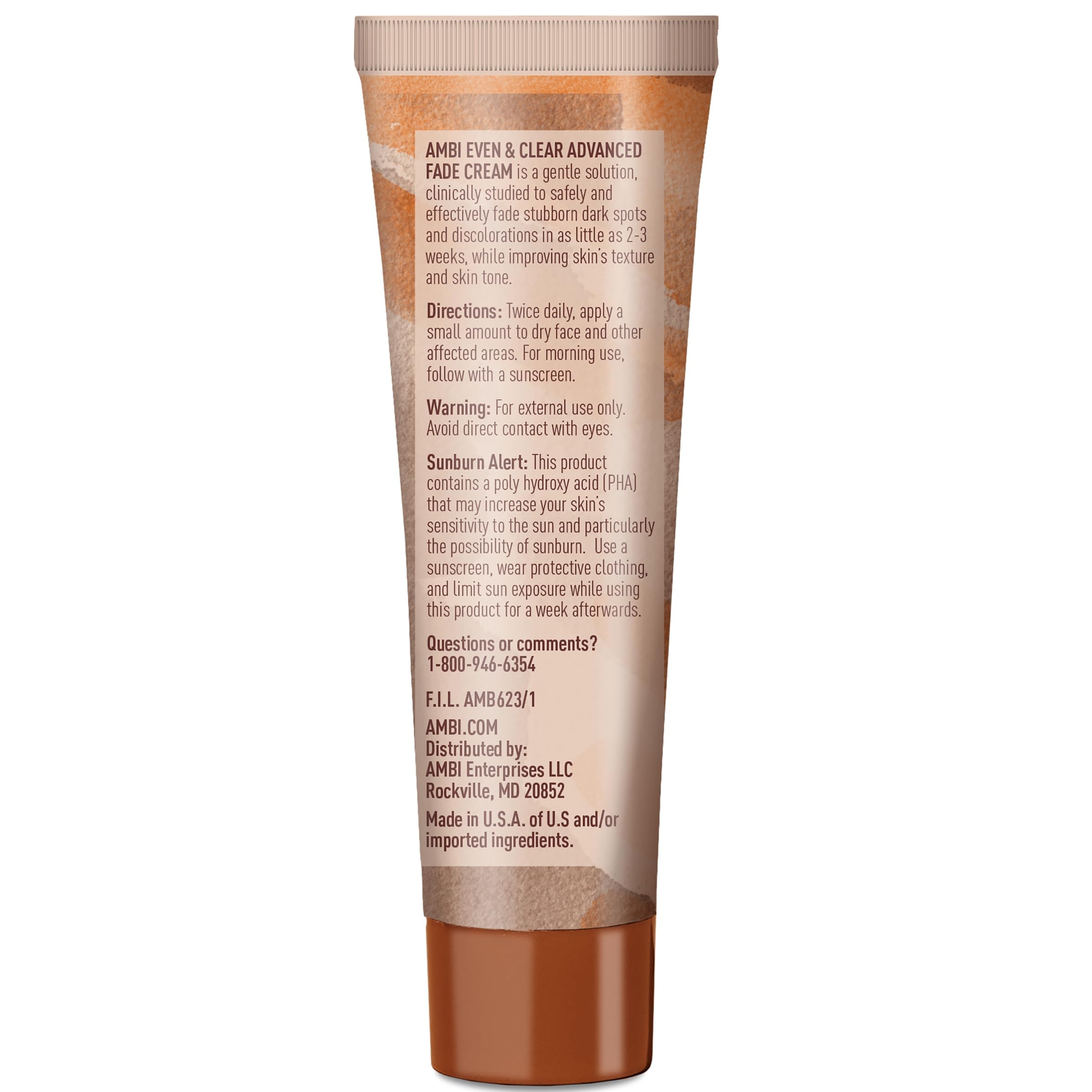 Ambi Even & Clear Advanced Fade Cream 1 fl.oz - Hydroquinone-Free, Stubborn Dark Spot Corrector 8