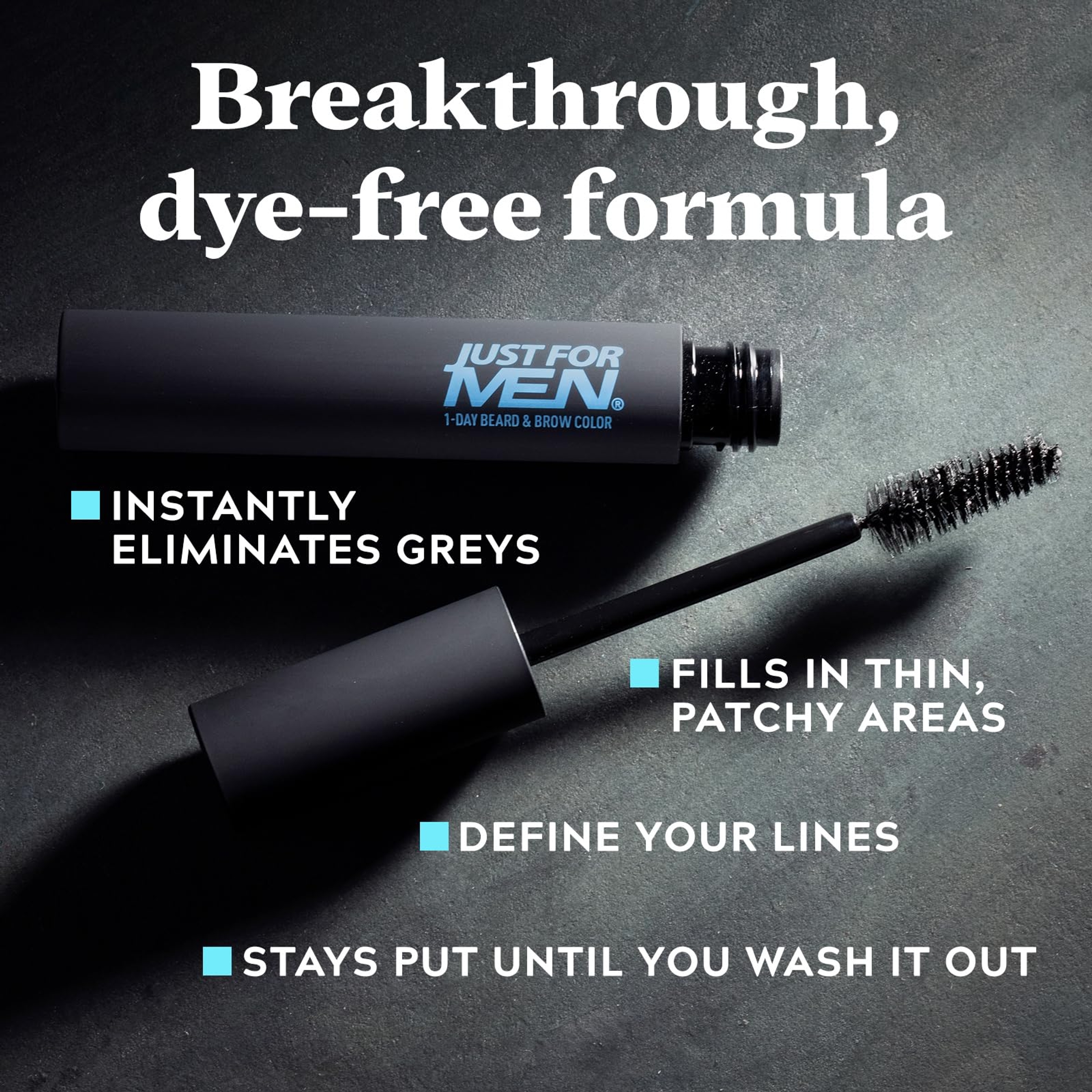 Just For Men 1-Day Beard & Brow Color, Black, 0.3 oz - Temporarily Covers Grays, Fills-In Patchy Areas 4