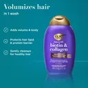OGX Biotin & Collagen Shampoo 13 fl.oz - Gives Hair 72+ Hours of Volume & Body 3