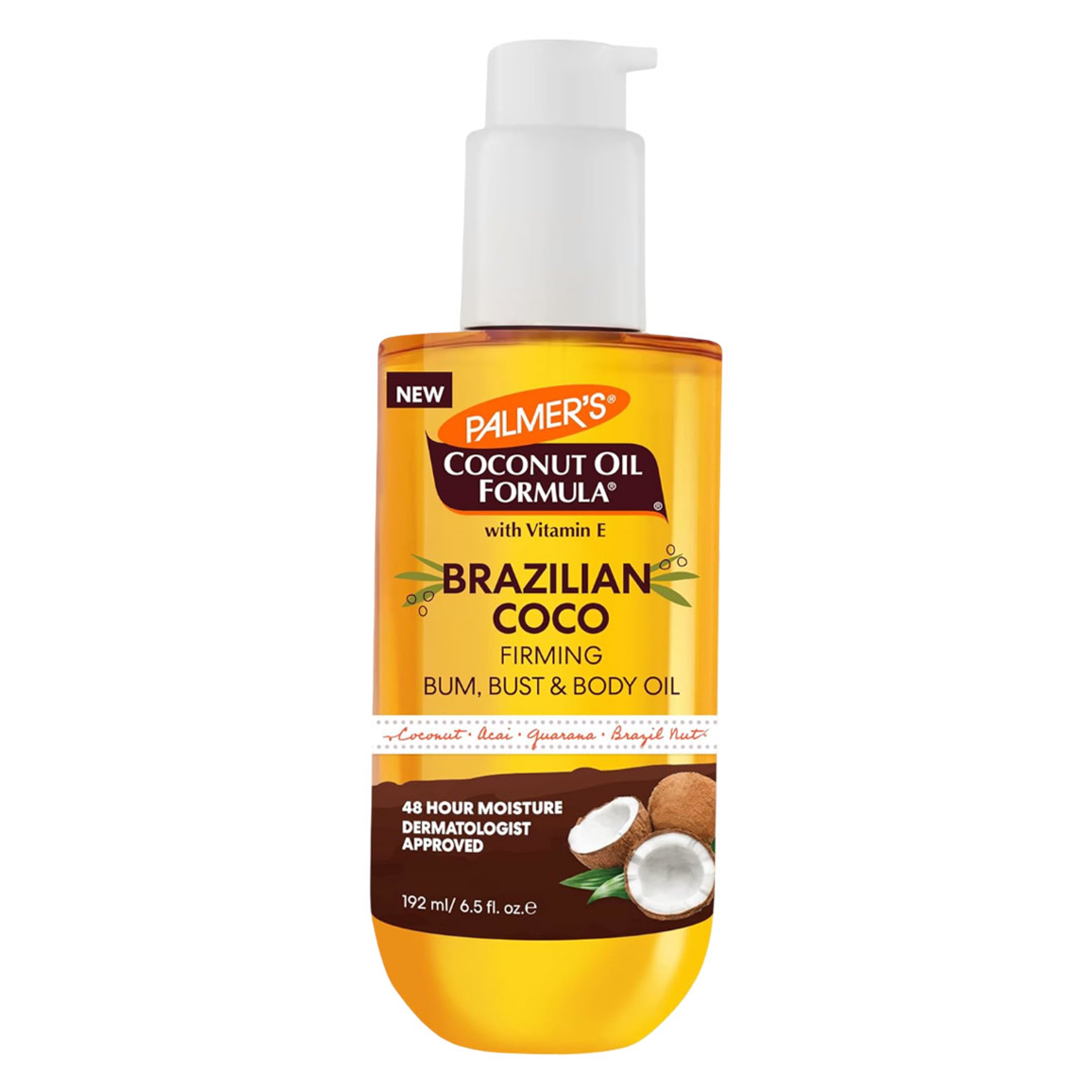 Palmer's Brazilian Coco Firming Bum, Bust & Body Oil 6.5 fl.oz - Helps Tighten & Firm Skin, Provides 48H Moisture 1