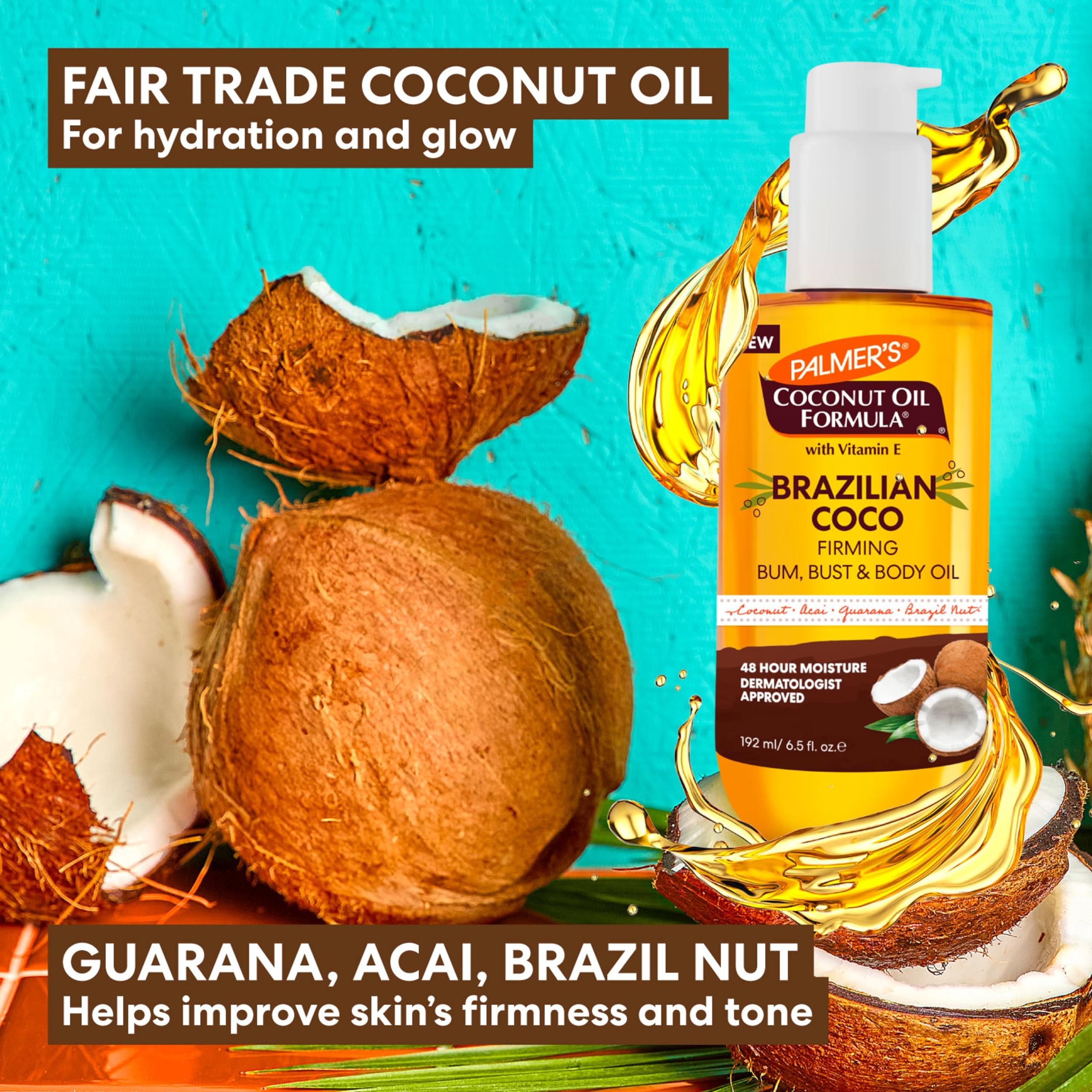 Palmer's Brazilian Coco Firming Bum, Bust & Body Oil 6.5 fl.oz - Helps Tighten & Firm Skin, Provides 48H Moisture 5