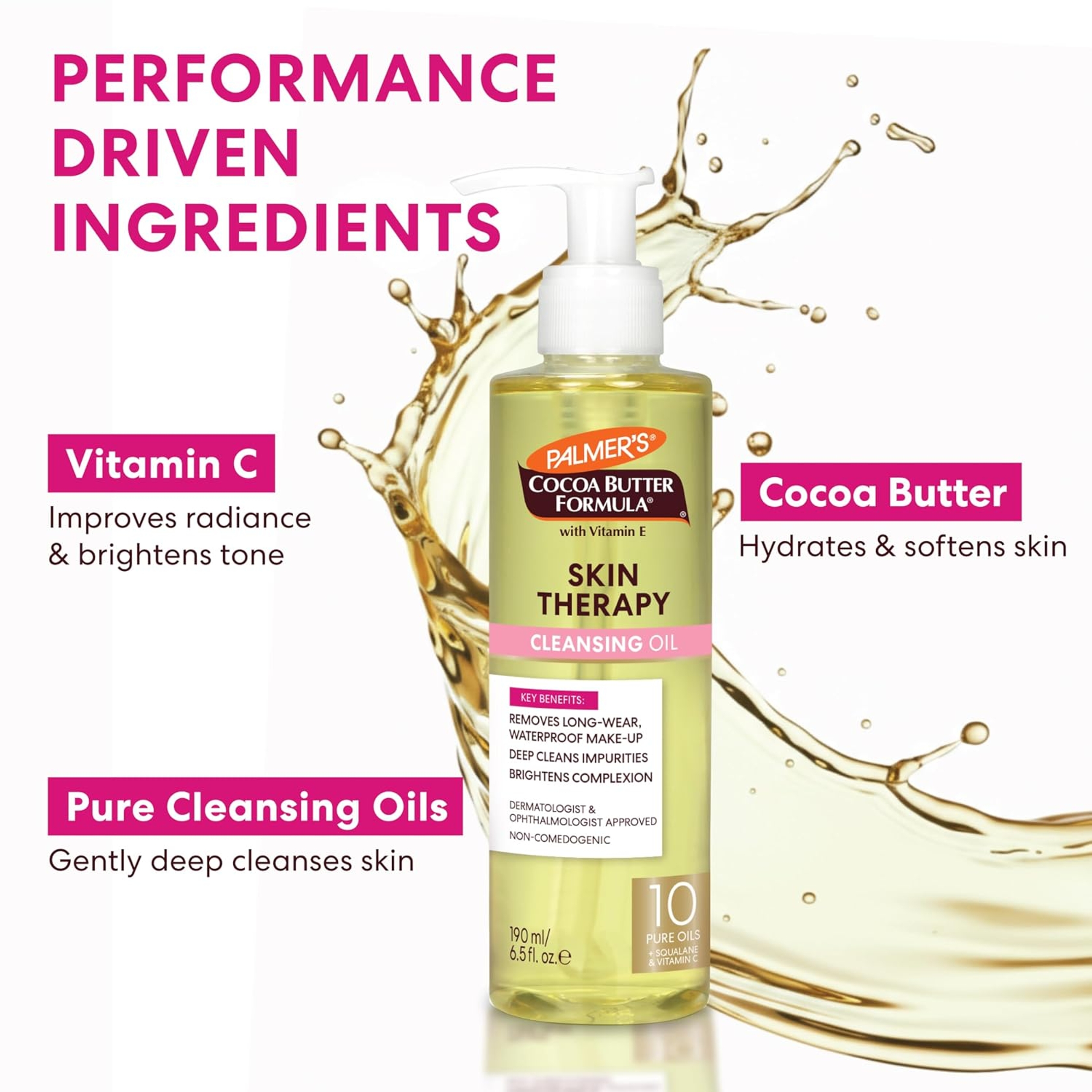 Palmer's Skin Therapy Cleansing Oil 6.5 fl.oz - Deeply Removes Long-Wear & Waterproof Makeup 4