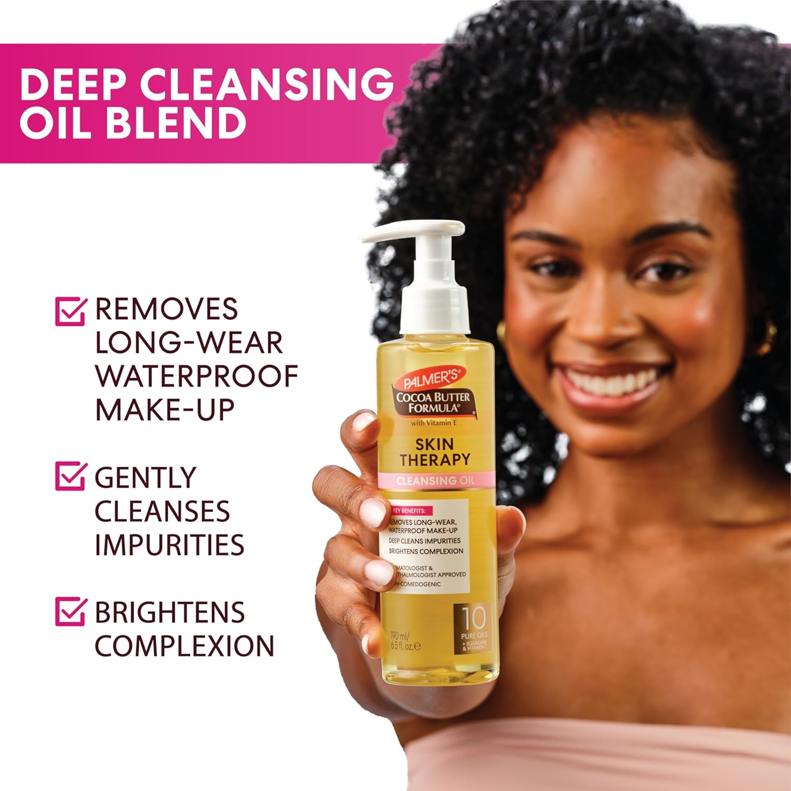 Palmer's Skin Therapy Cleansing Oil 6.5 fl.oz - Deeply Removes Long-Wear & Waterproof Makeup 3