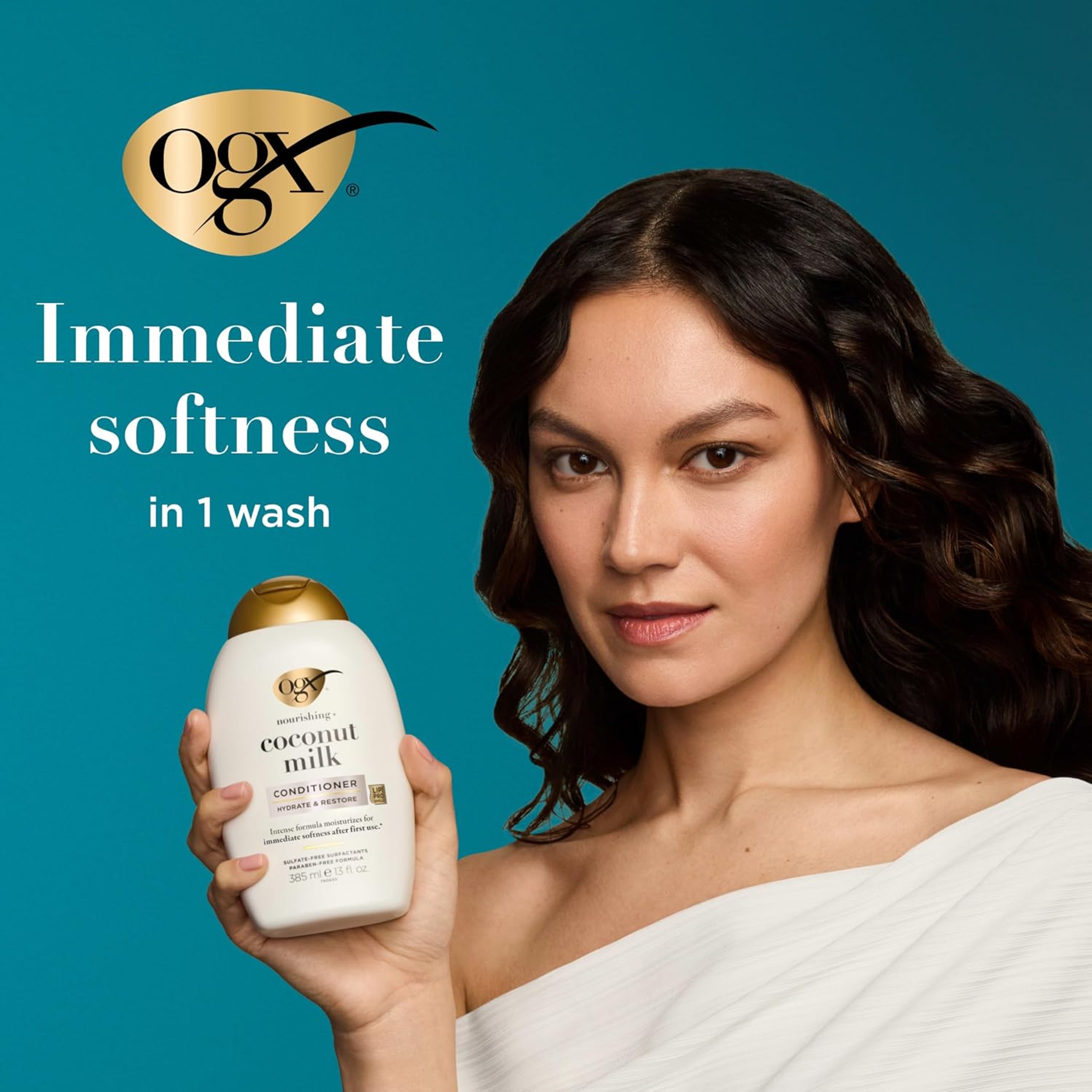 OGX Coconut Milk Conditioner 13 fl.oz - Hydrating & Restoring, Moisturizes for Soft Hair After First Use 2