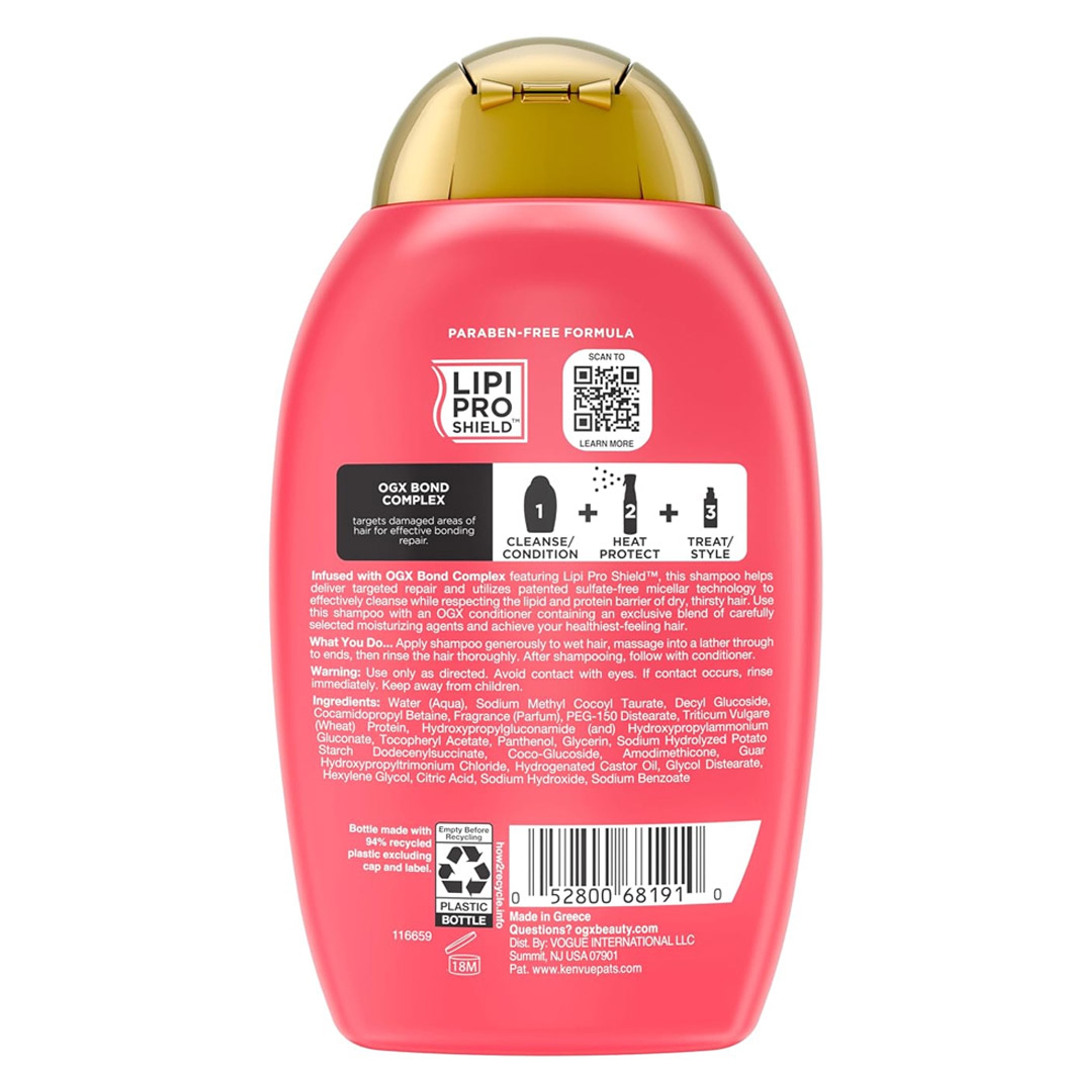 OGX Bond Protein Repair Shampoo 13 fl.oz - Repair & Protect, Lightweight Hair Wash Cleanses & Targets Damaged Hair Areas 7