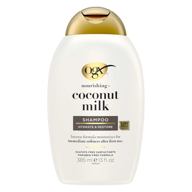 OGX Coconut Milk Shampoo 13 fl.oz - Hydrating & Restoring, Moisturizes for Soft Hair After First Use