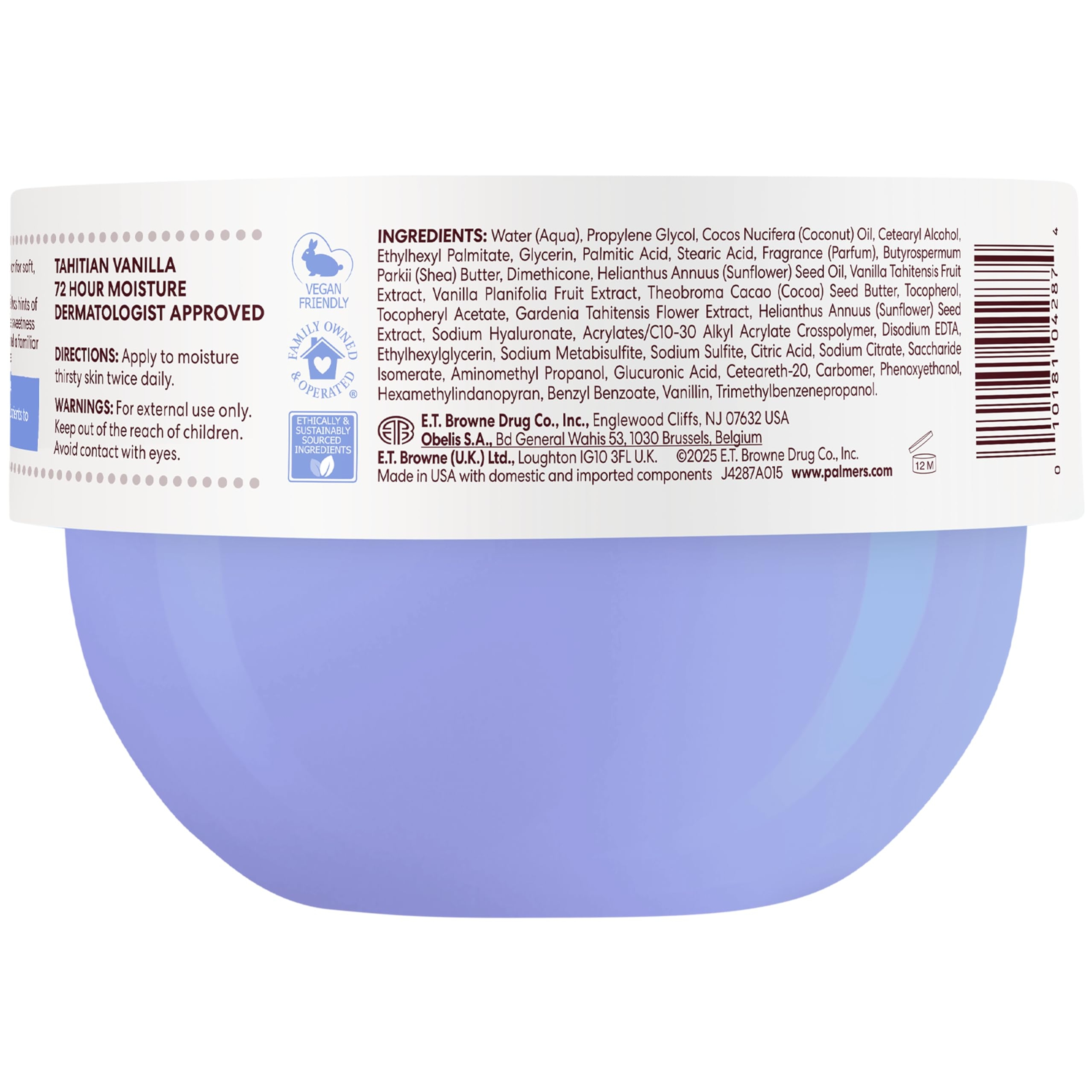 Palmer's Tahitian Vanilla Moisture Drenching Whipped Body Cream 8.8 oz - 72H Hydration for Soft, Silky Skin 10