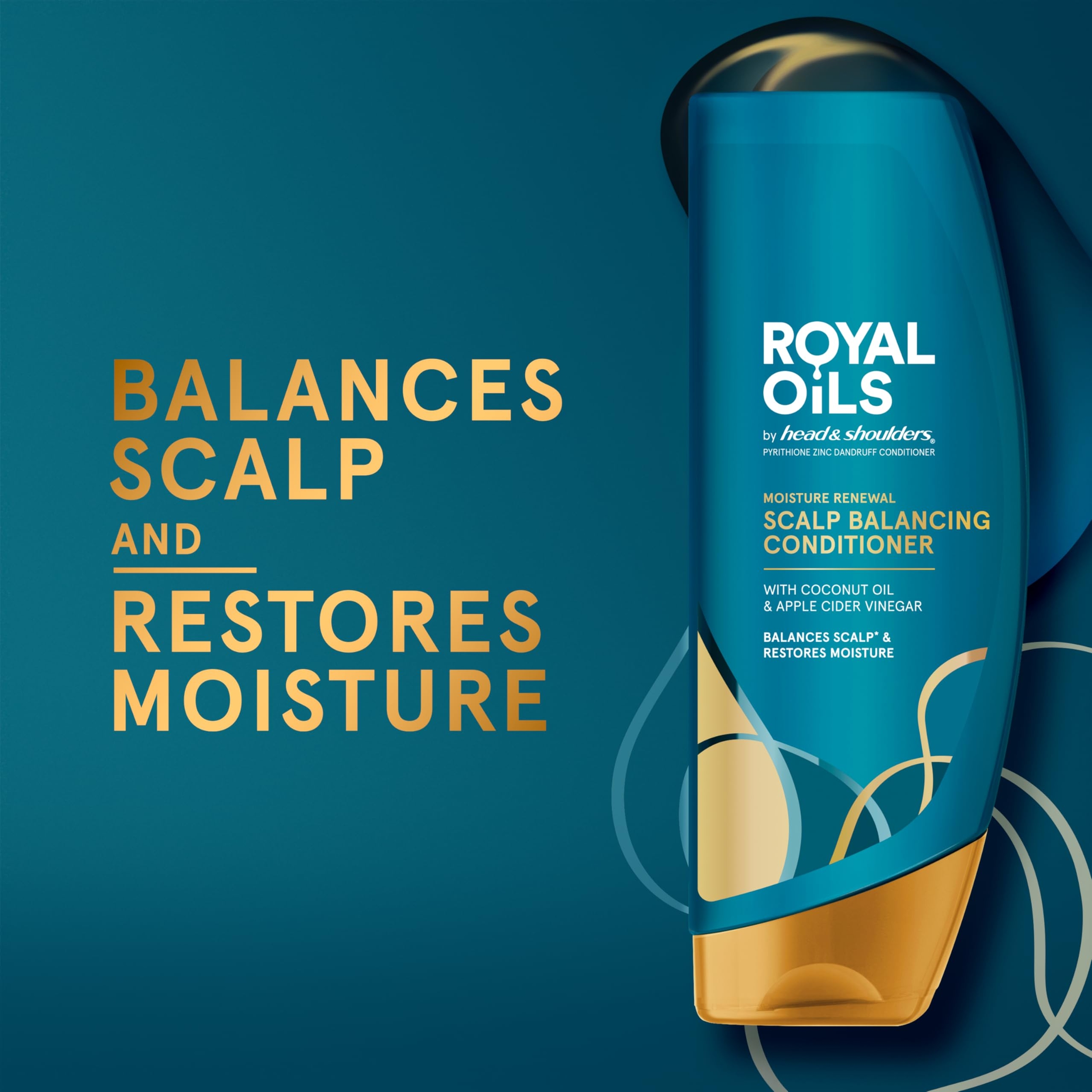 Head & Shoulders Royal Oils Moisturizing Hair Conditioner 13.5 fl.oz - Anti-Dandruff Scalp Care with Coconut Oil 5