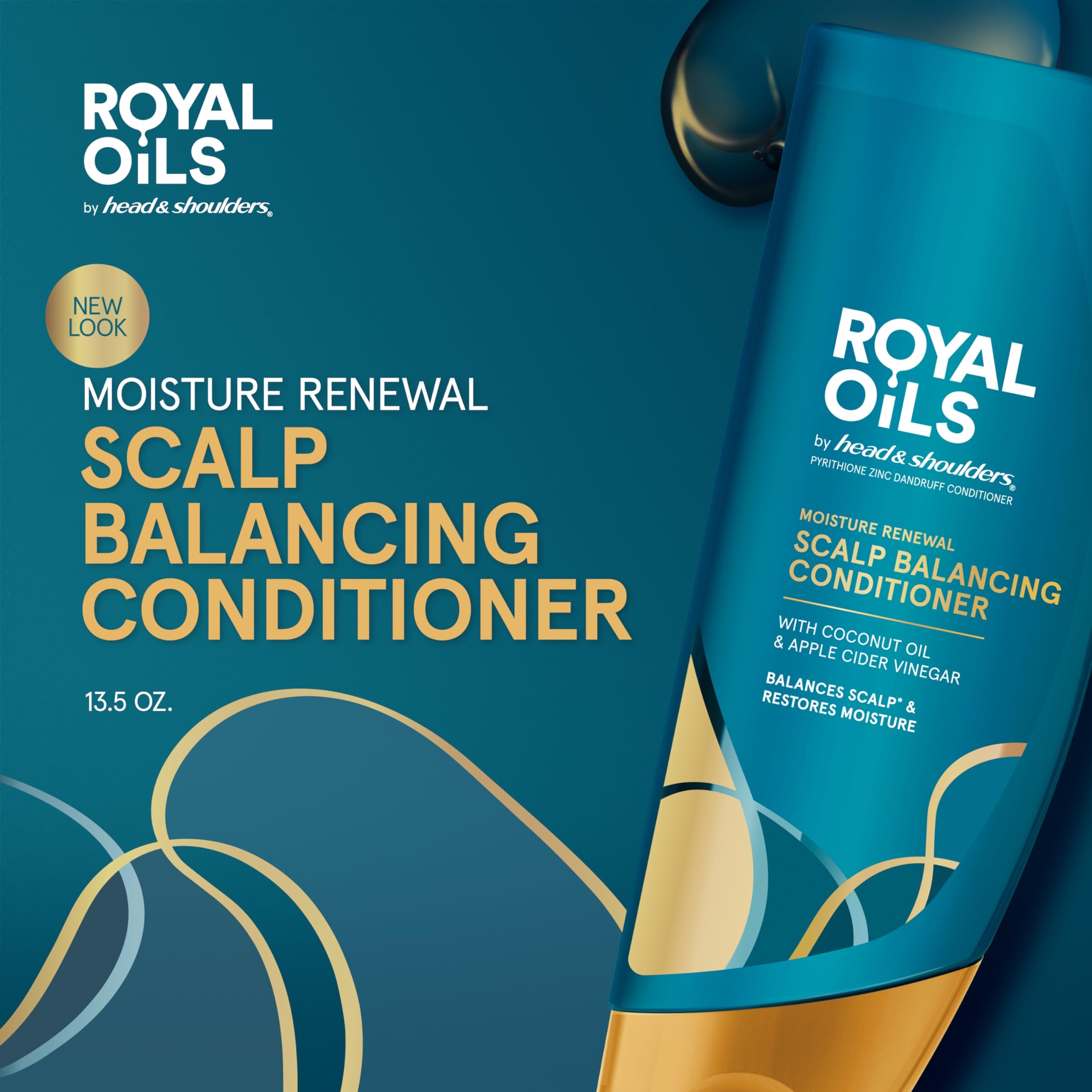 Head & Shoulders Royal Oils Moisturizing Hair Conditioner 13.5 fl.oz - Anti-Dandruff Scalp Care with Coconut Oil 6