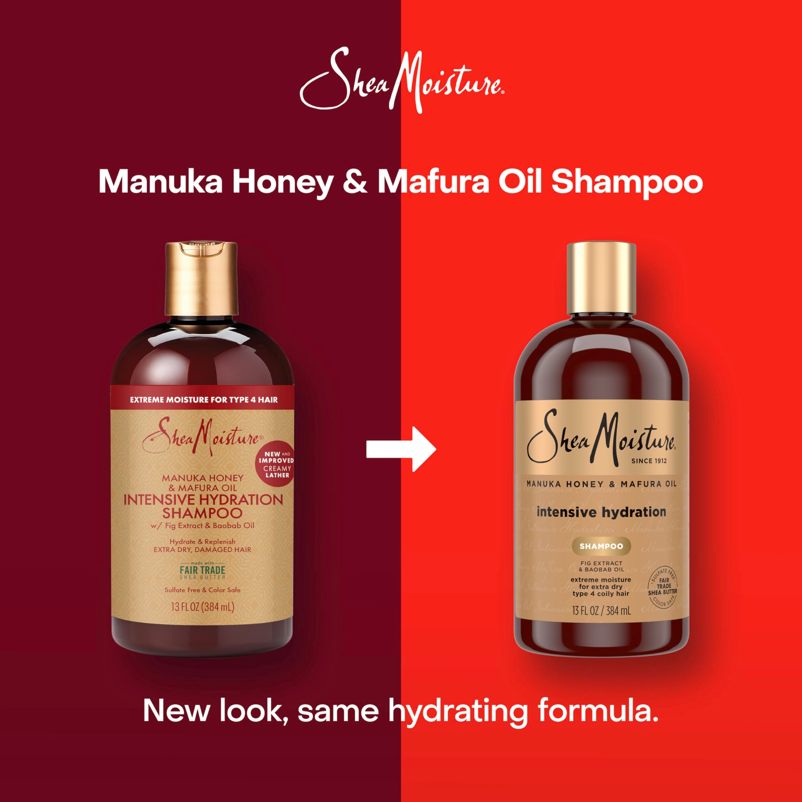 SheaMoisture Intensive Hydration Shampoo 13 fl.oz - with Manuka Honey & Mafura Oil for Dry, Damaged Hair 2