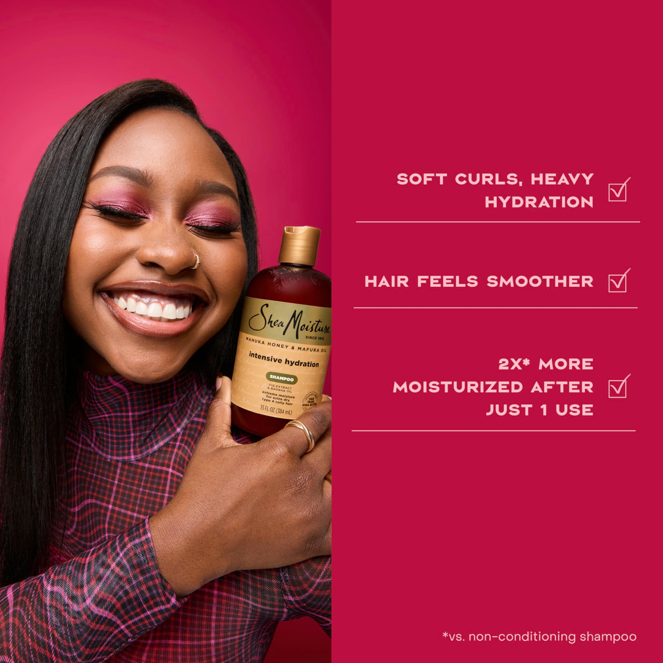 SheaMoisture Intensive Hydration Shampoo 13 fl.oz - with Manuka Honey & Mafura Oil for Dry, Damaged Hair 6