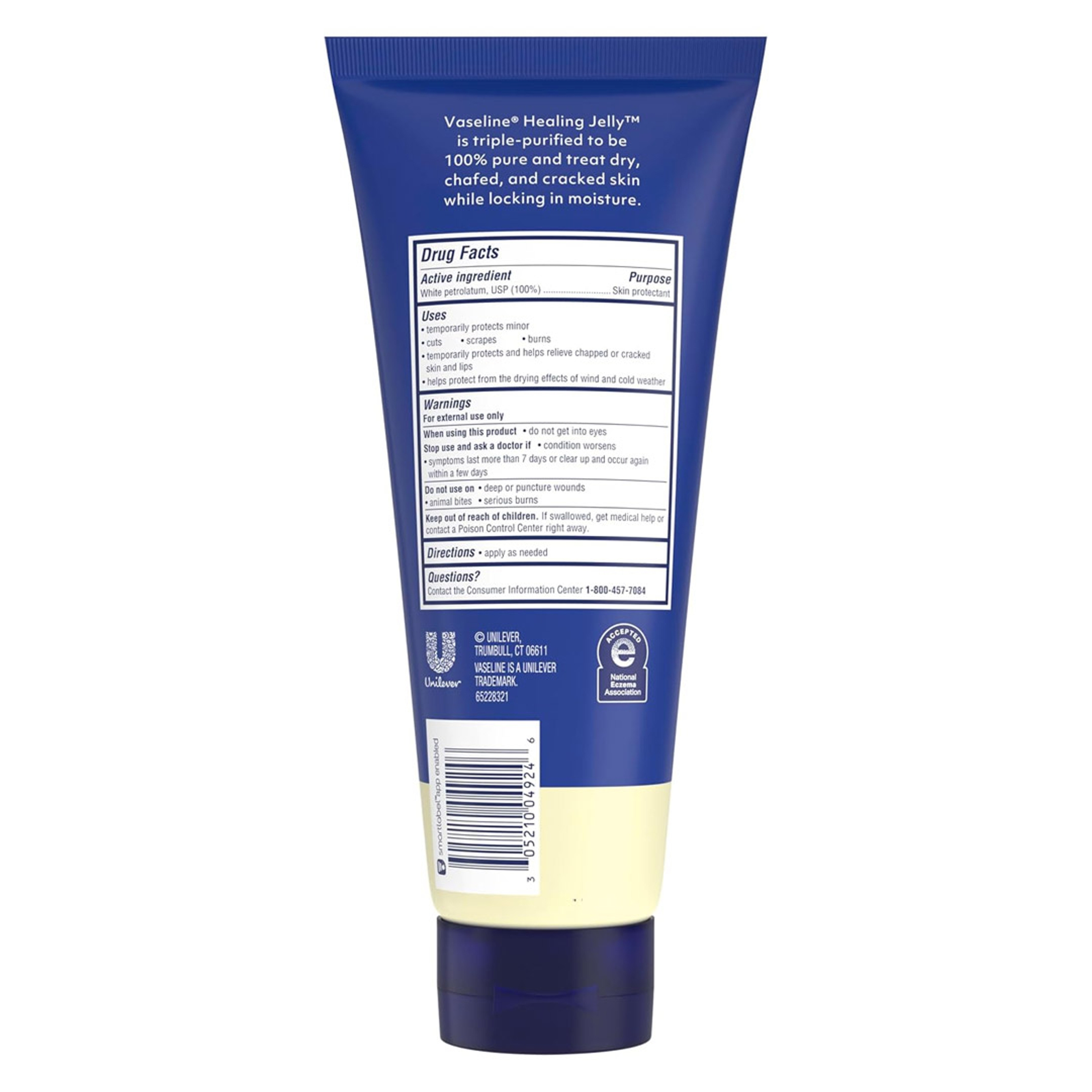 Vaseline Original Healing Jelly Tube 6.8 oz - Petroleum Skin Protectant for Cracked & Dry Skin, Fragrance-Free 9