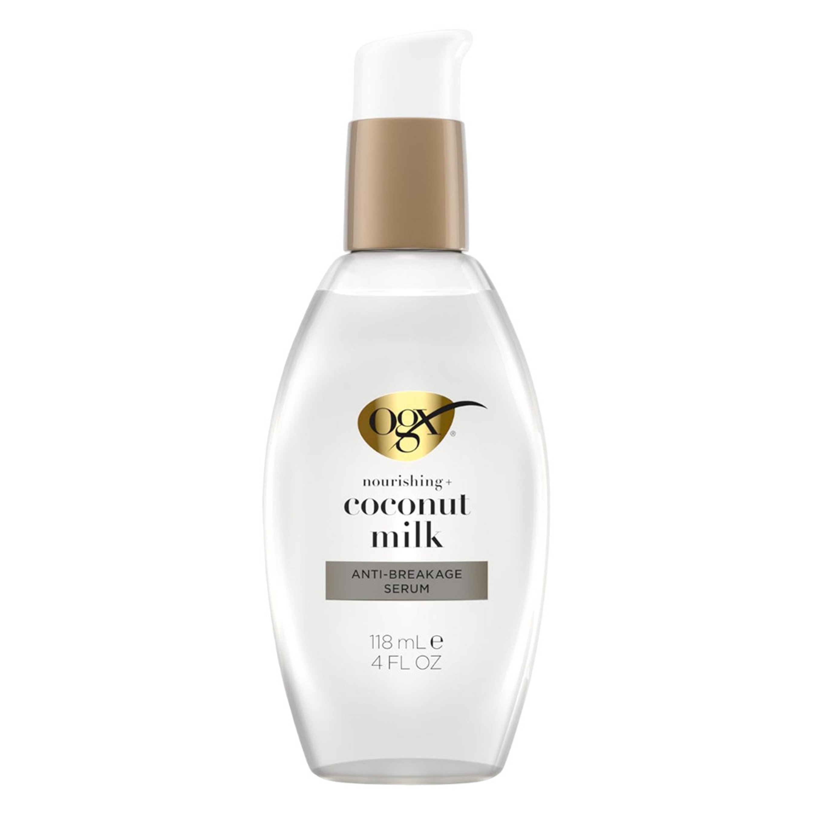 OGX Coconut Milk Anti-Breakage Serum 4 fl.oz - Strengthen & Hydrate Hair for All Hair Types & Textures 1