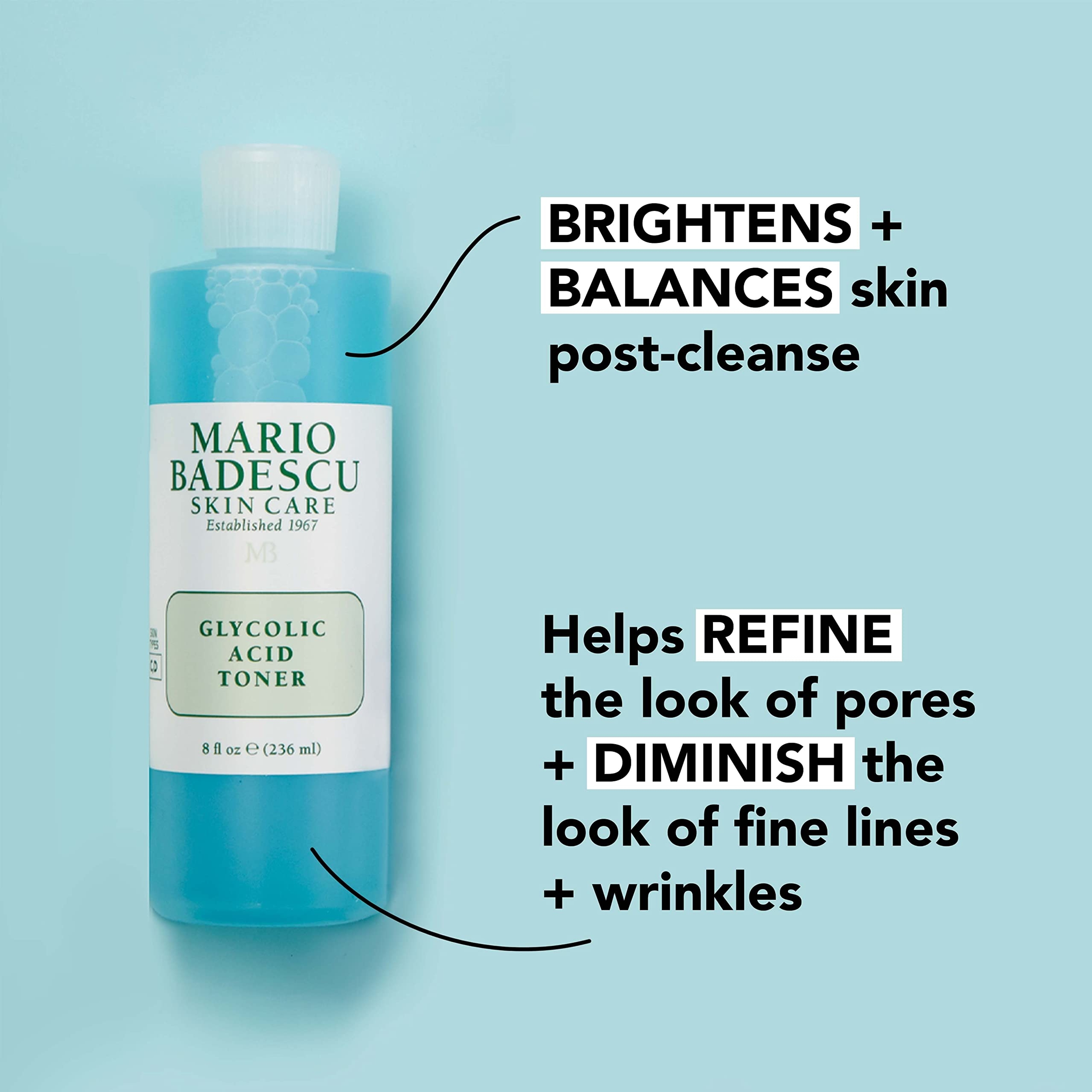 Mario Badescu Glycolic Acid Toner 8 fl.oz - Alcohol-Free Exfoliating Facial Toner for Aging Skin 2