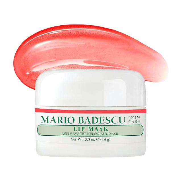 Mario Badescu Lip Mask, Watermelon & Basil, 0.5 oz - Overnight Lip Treatment with Coconut Oil & Hydrating Shea Butter