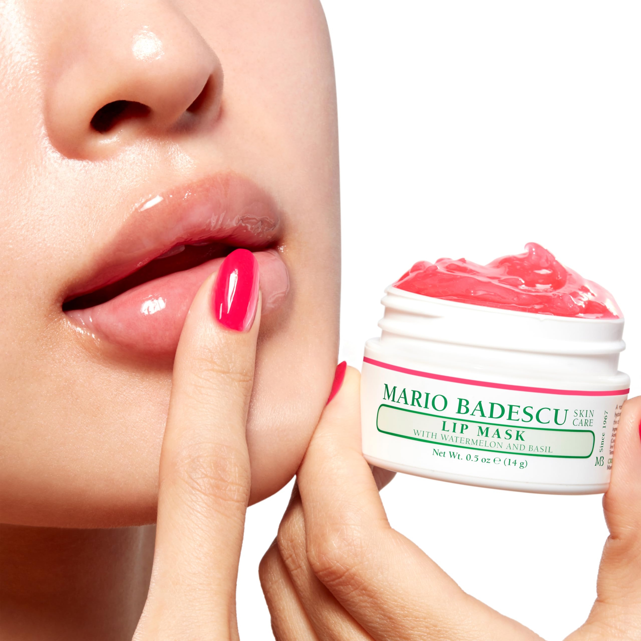 Mario Badescu Lip Mask, Watermelon & Basil, 0.5 oz - Overnight Lip Treatment with Coconut Oil & Hydrating Shea Butter 3