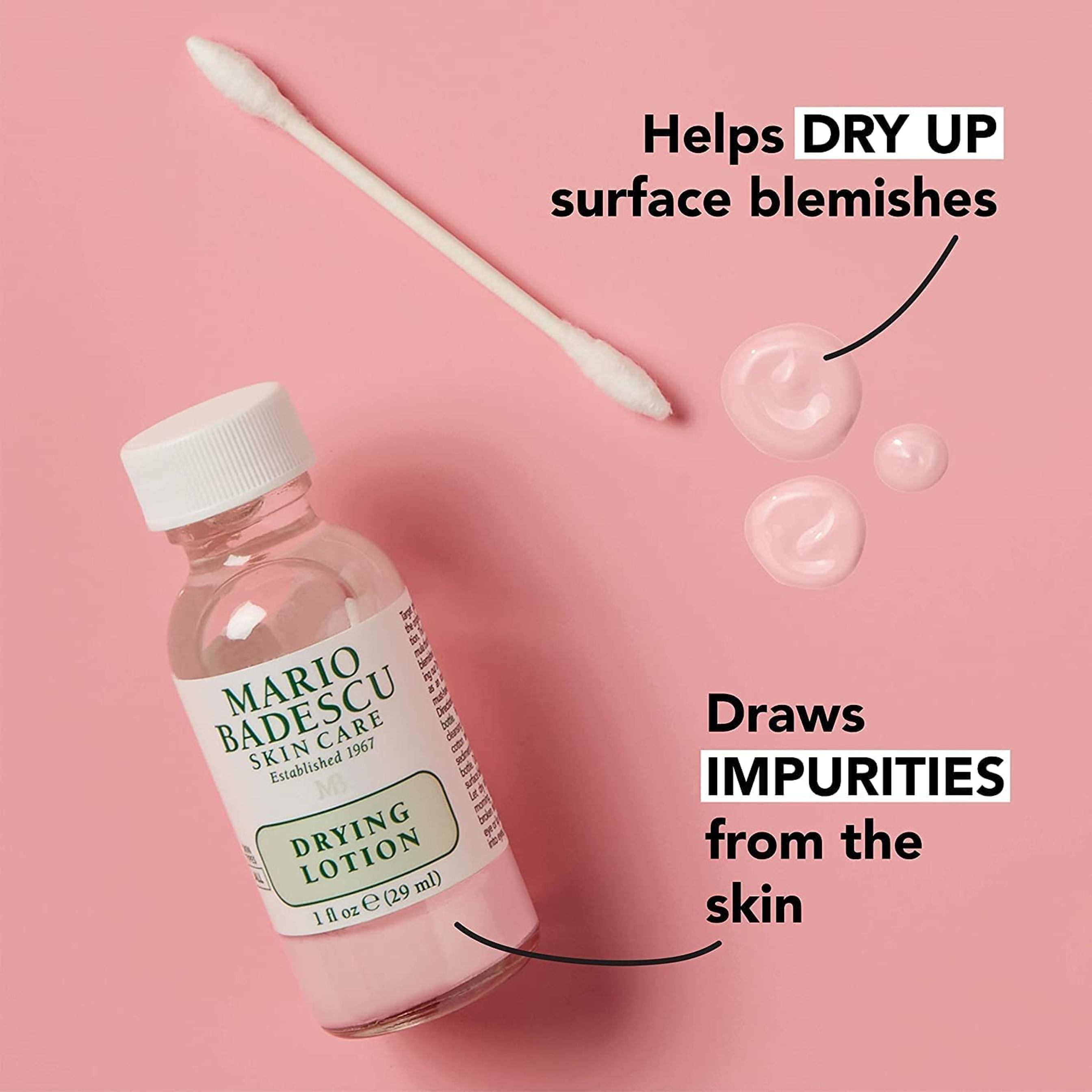 Mario Badescu The Anti Blemish Drying Duo - Drying Lotion Glass Bottle 1 fl.oz & Drying Patch 60 Patches 3